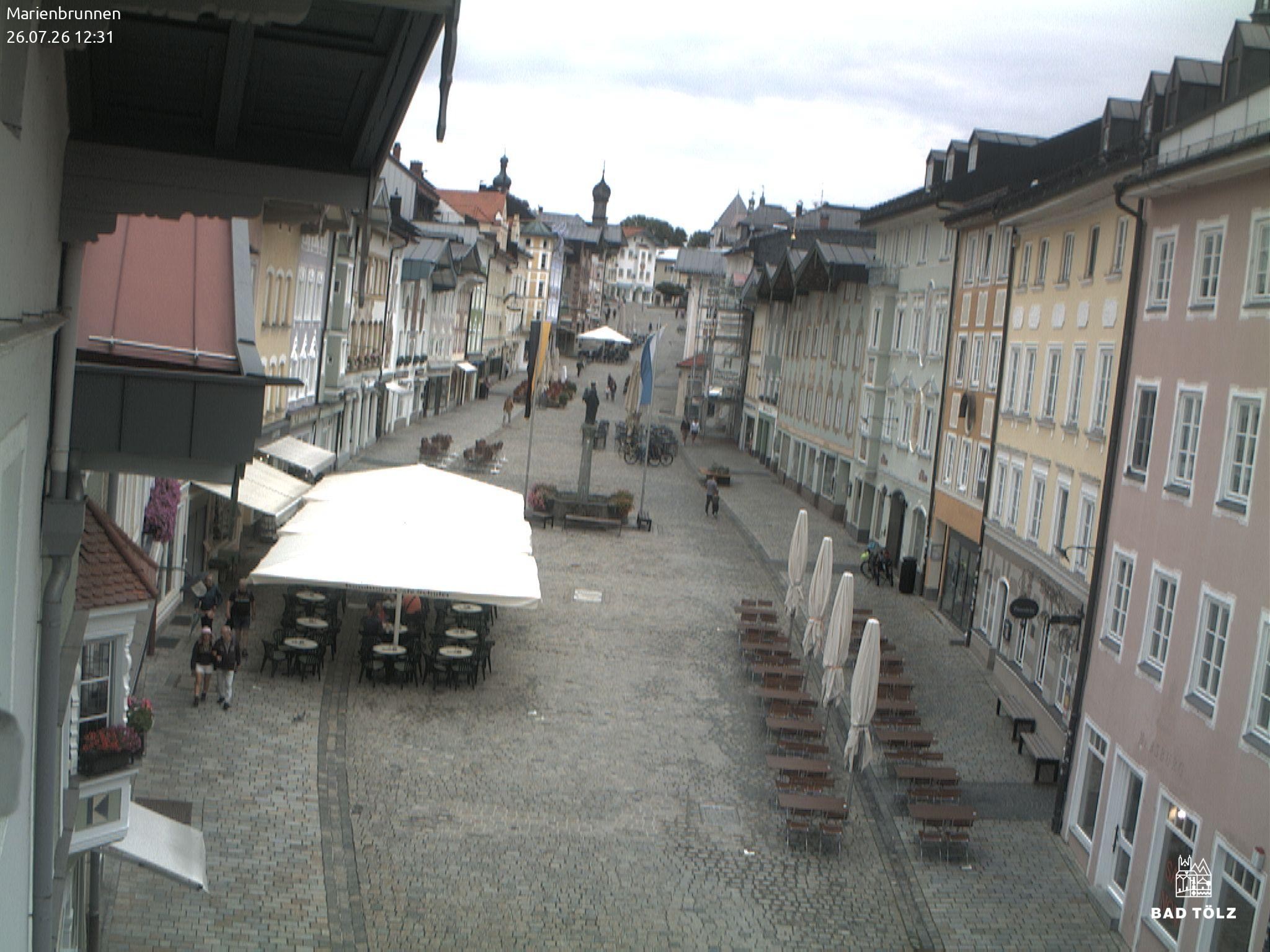 Archiv Foto Webcam Blick auf den Marienbrunnen Bad Tölz