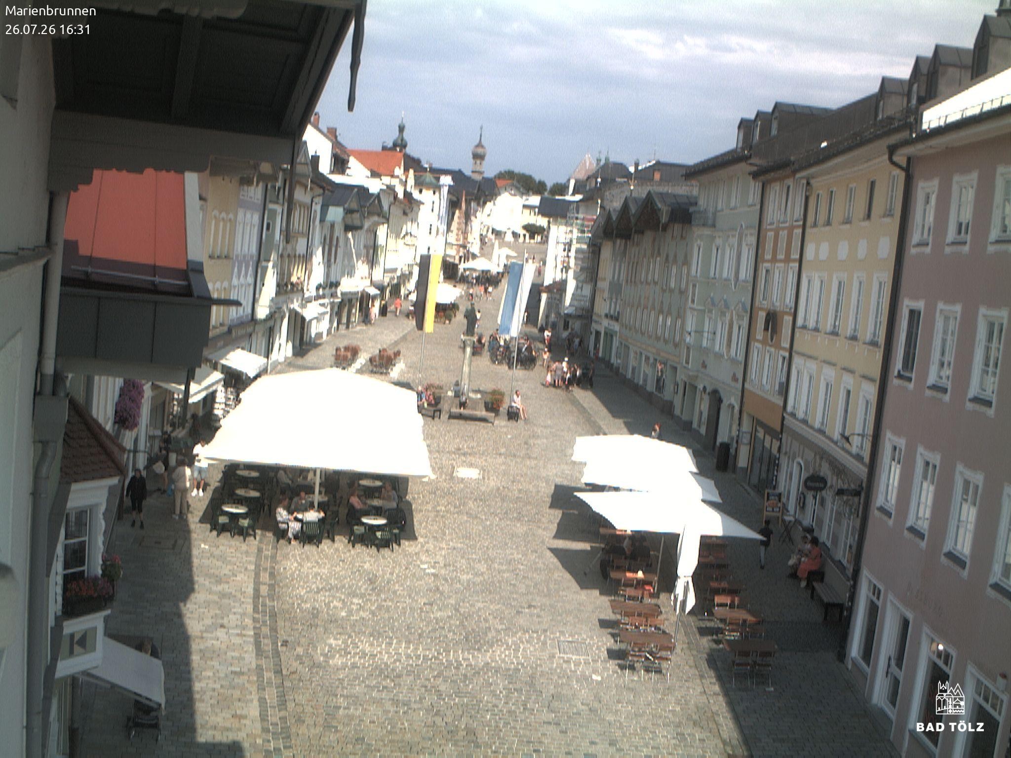 Archiv Foto Webcam Blick auf den Marienbrunnen Bad Tölz