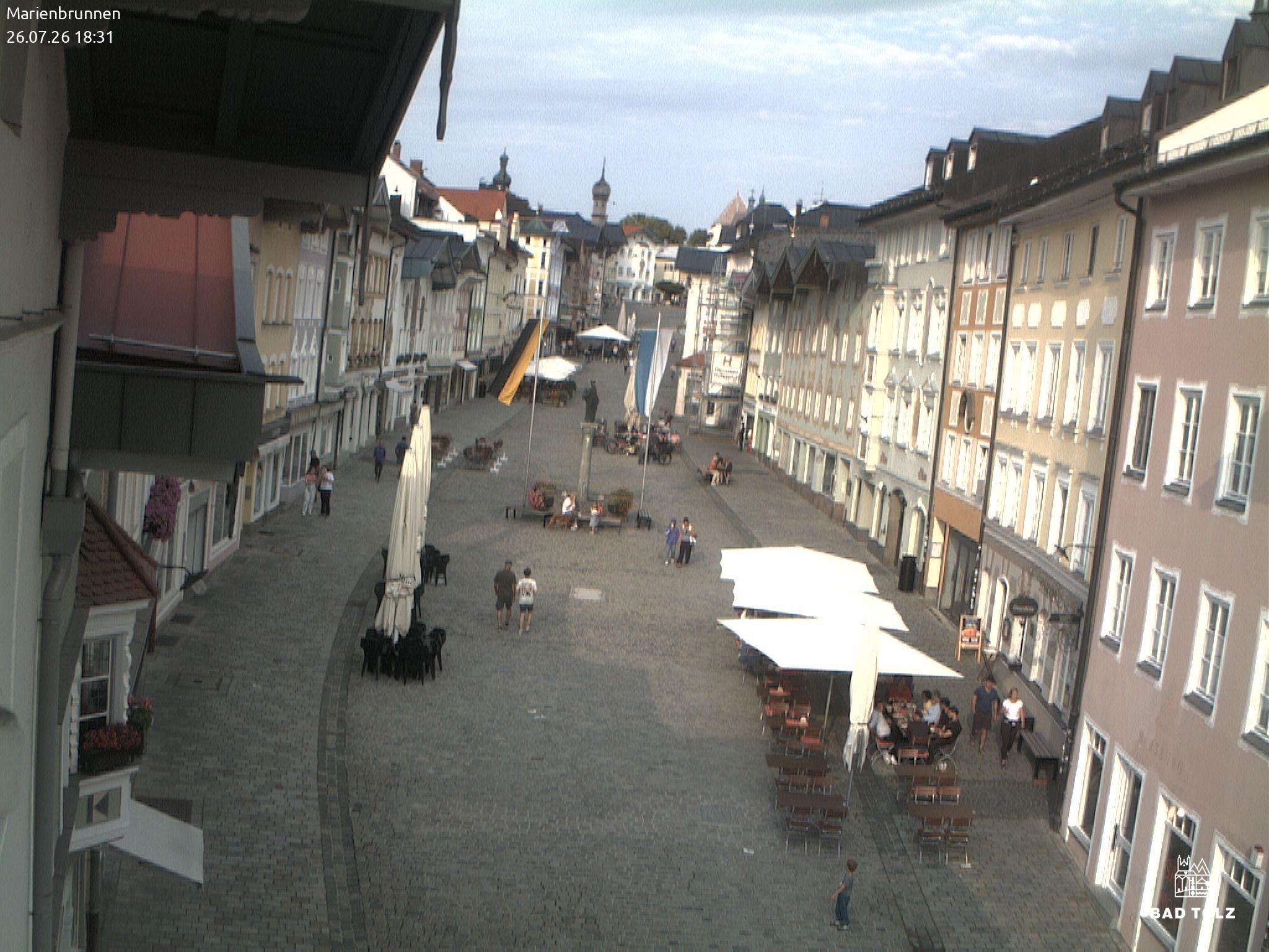 Archiv Foto Webcam Blick auf den Marienbrunnen Bad Tölz