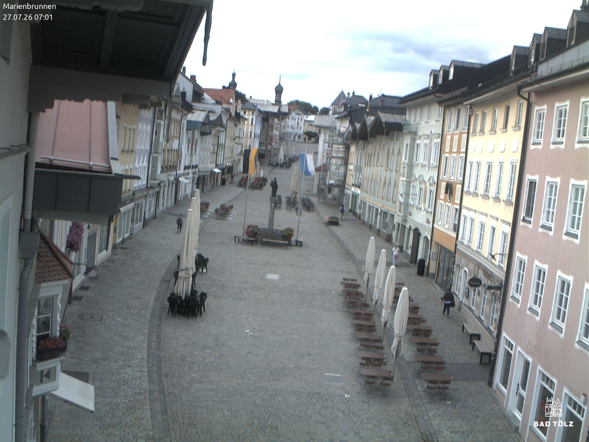 Archiv Foto Webcam Blick auf den Marienbrunnen Bad Tölz