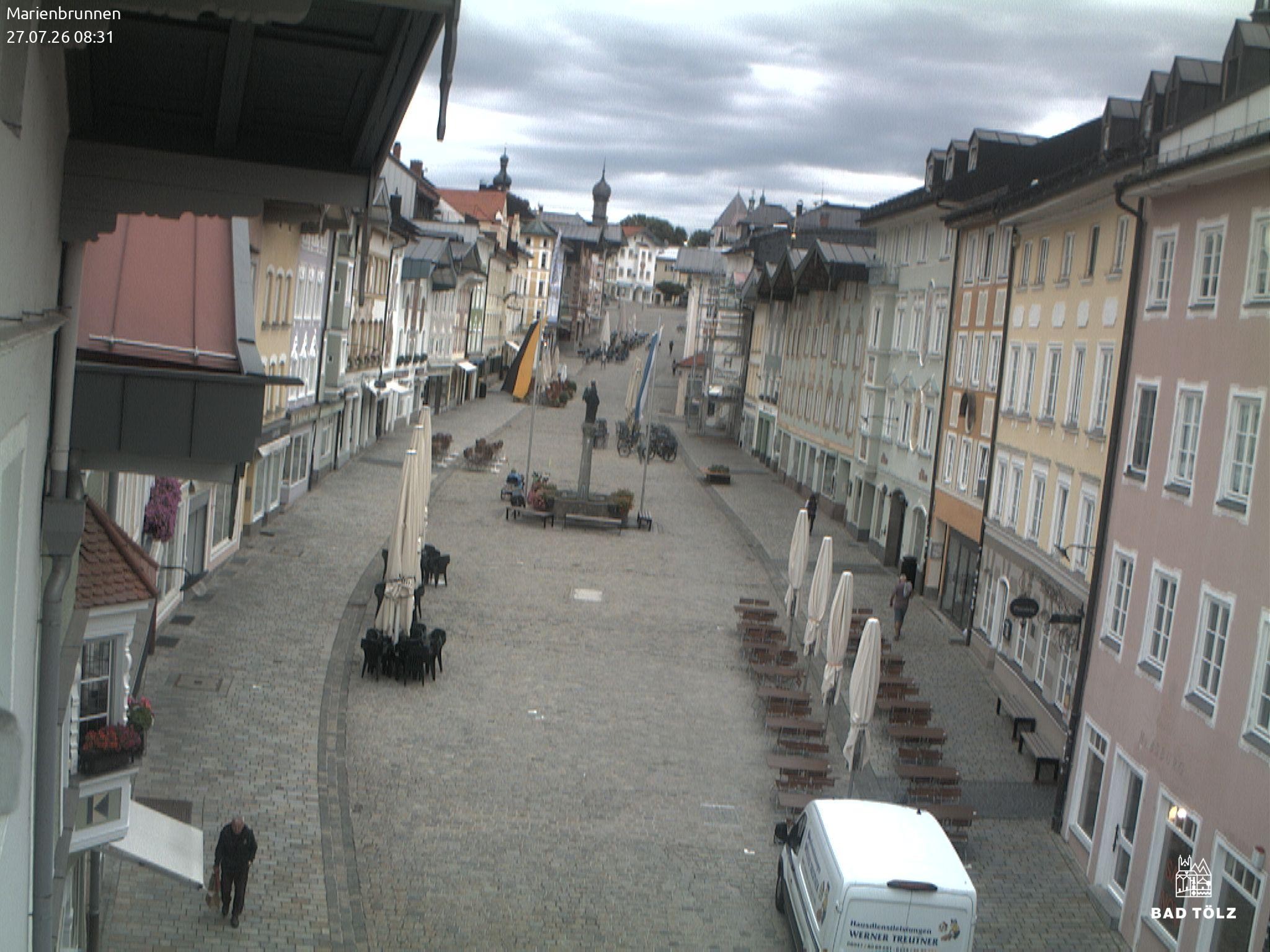 Archiv Foto Webcam Blick auf den Marienbrunnen Bad Tölz