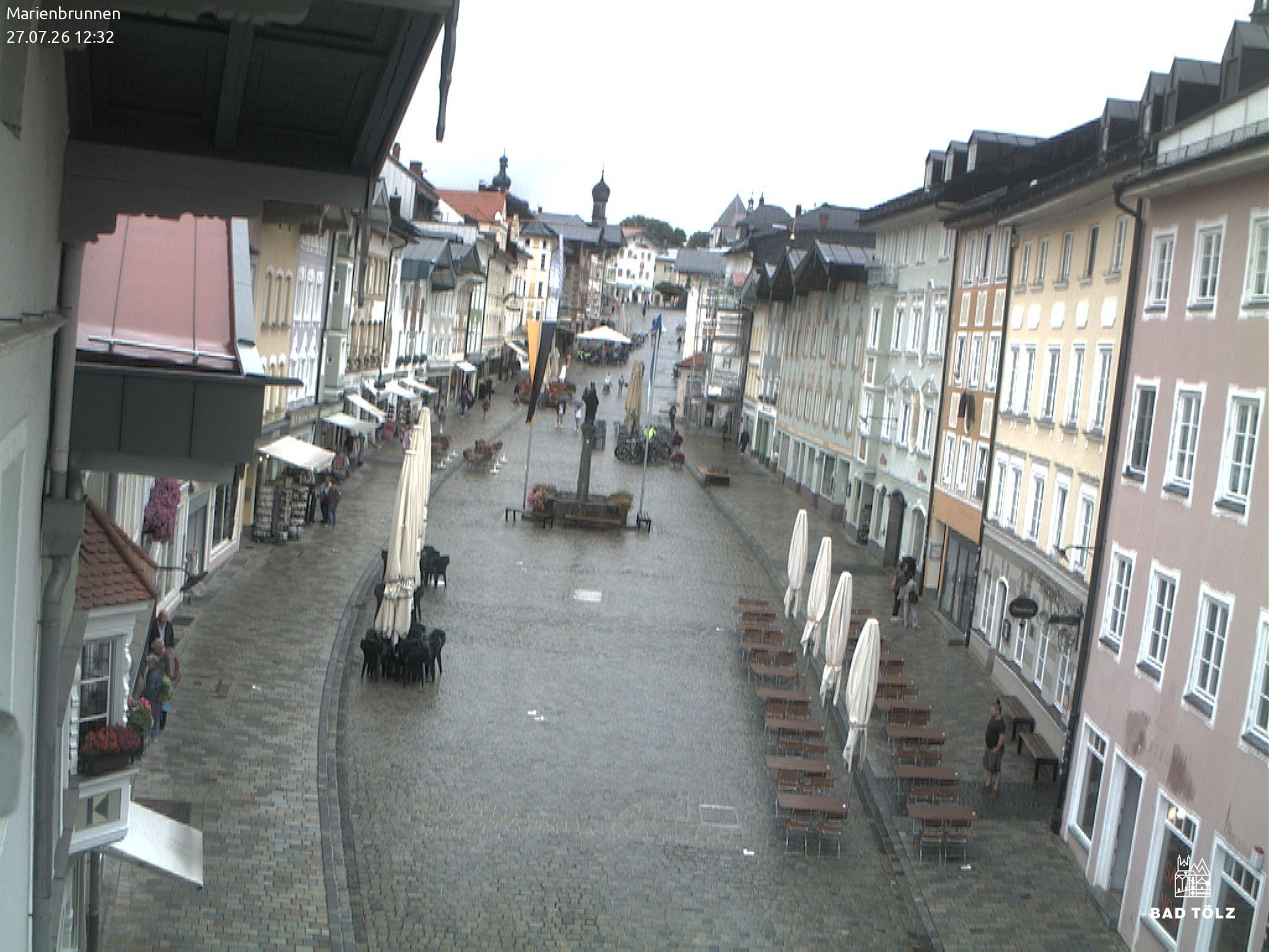 Archiv Foto Webcam Blick auf den Marienbrunnen Bad Tölz