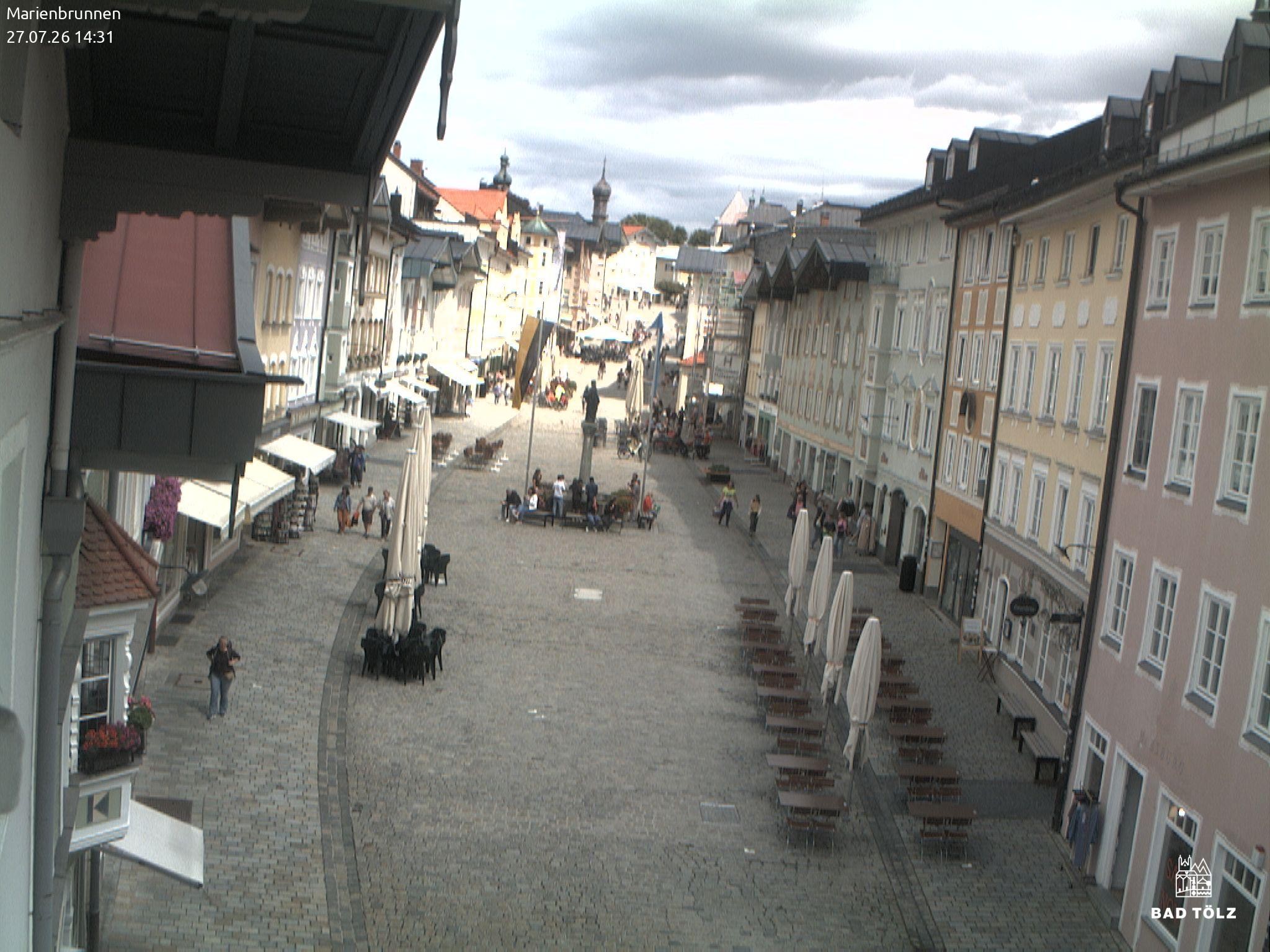 Archiv Foto Webcam Blick auf den Marienbrunnen Bad Tölz