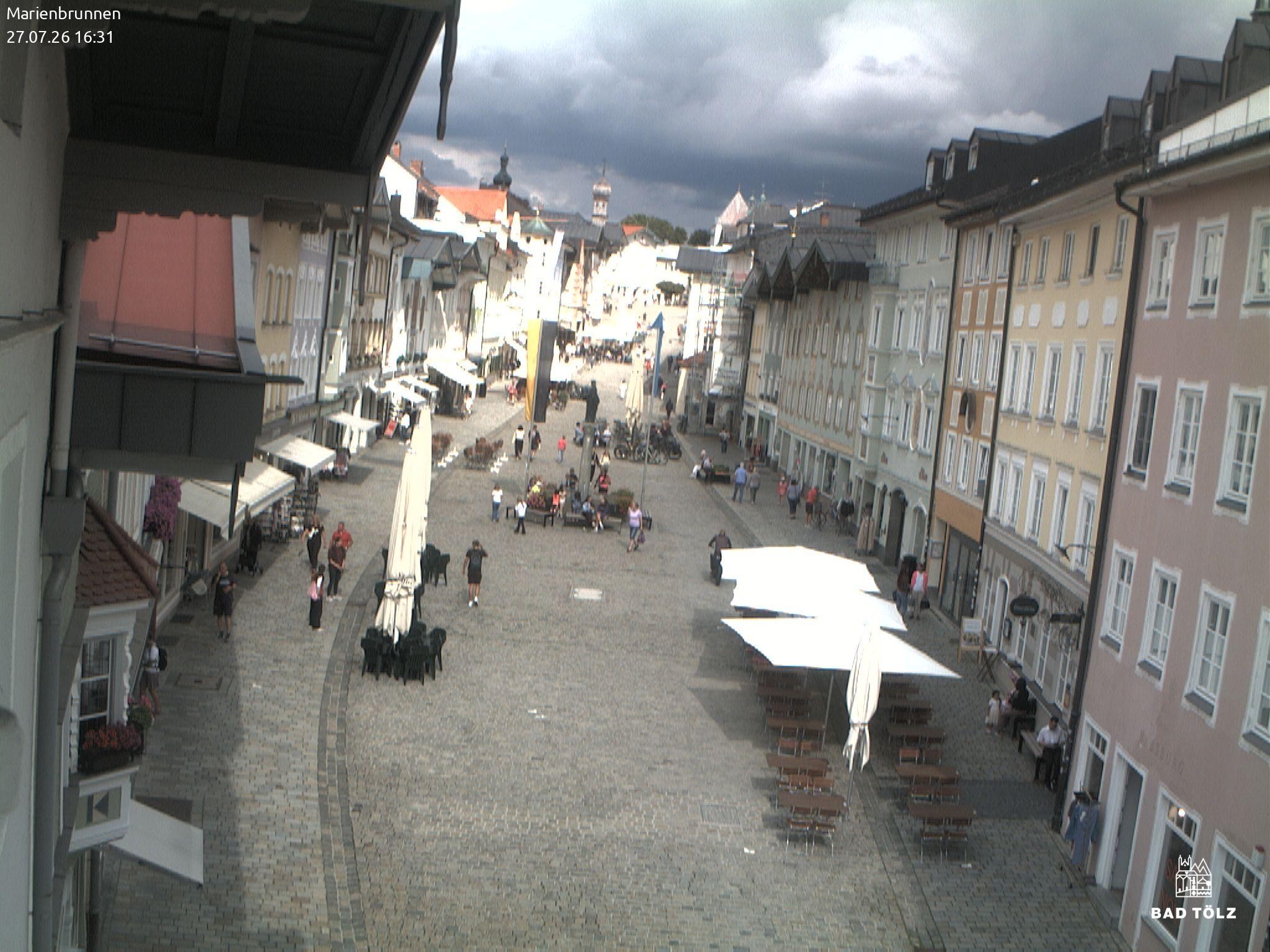 Archiv Foto Webcam Blick auf den Marienbrunnen Bad Tölz