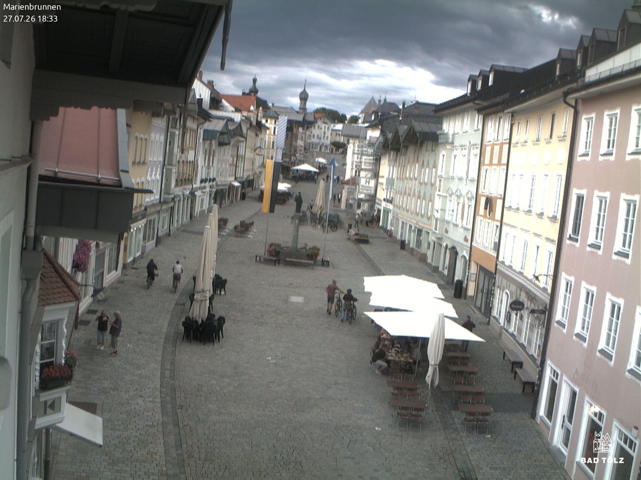 Archiv Foto Webcam Blick auf den Marienbrunnen Bad Tölz