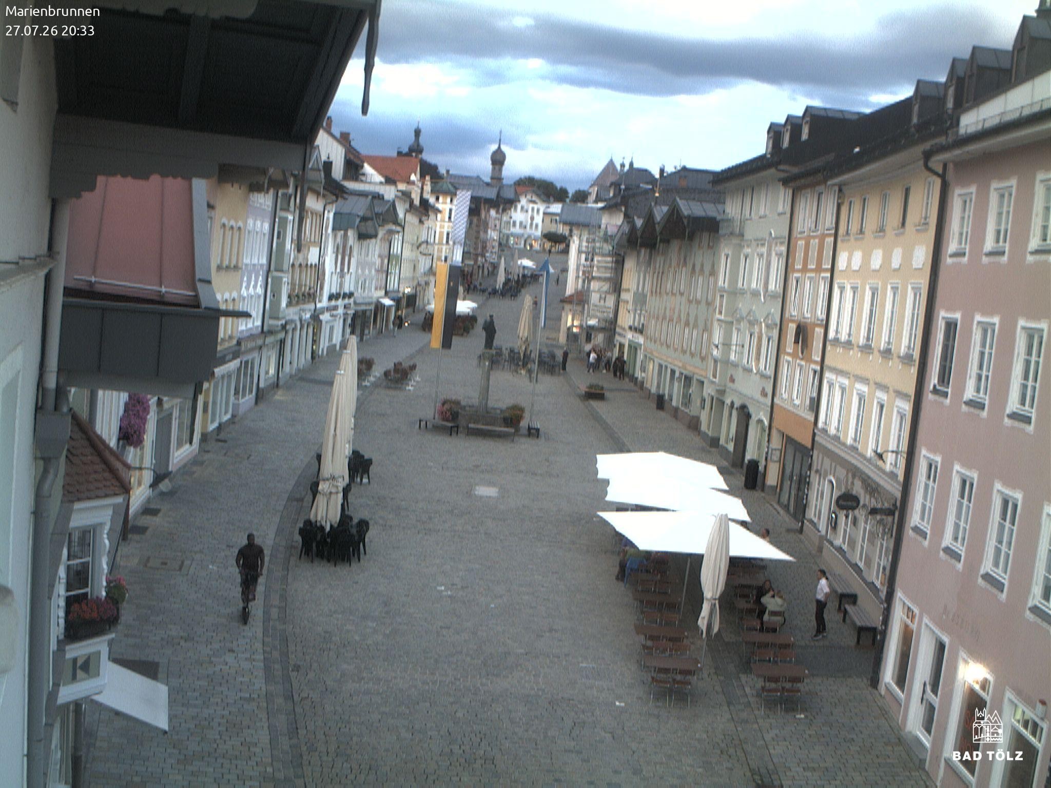 Archiv Foto Webcam Blick auf den Marienbrunnen Bad Tölz