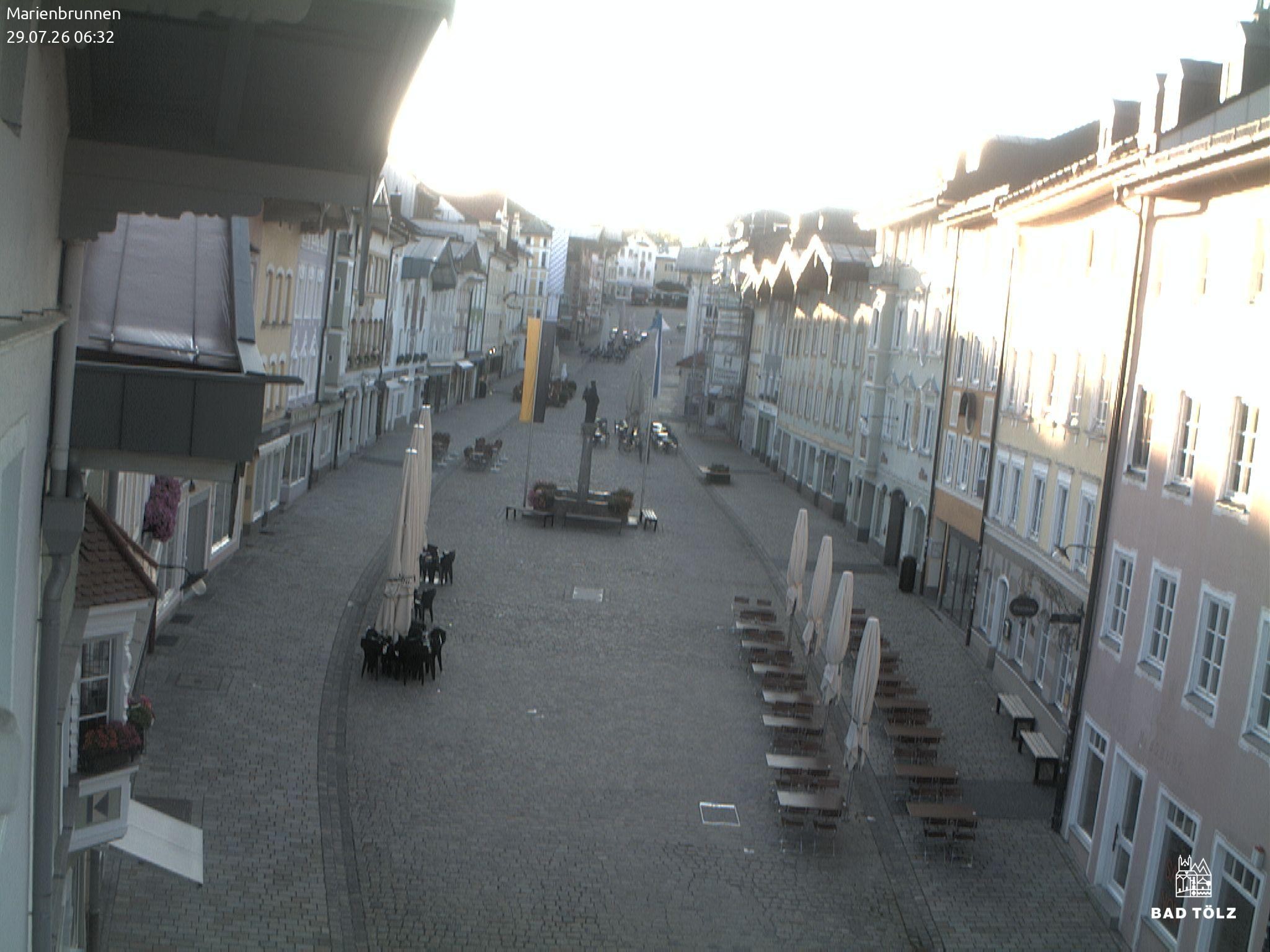 Archiv Foto Webcam Blick auf den Marienbrunnen Bad Tölz