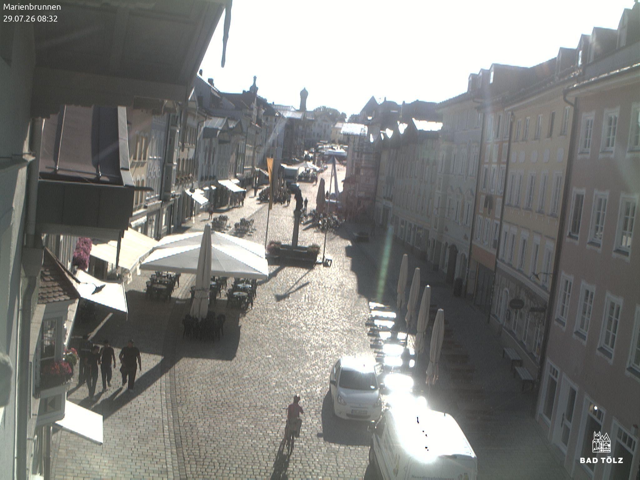 Archiv Foto Webcam Blick auf den Marienbrunnen Bad Tölz