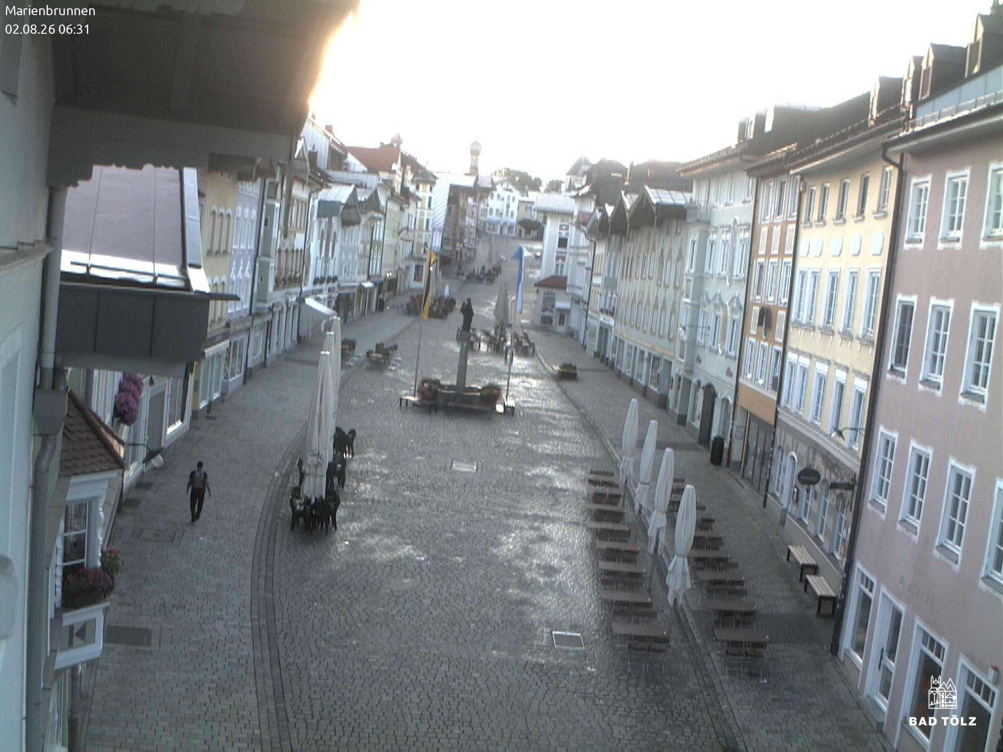 Archiv Foto Webcam Blick auf den Marienbrunnen Bad Tölz