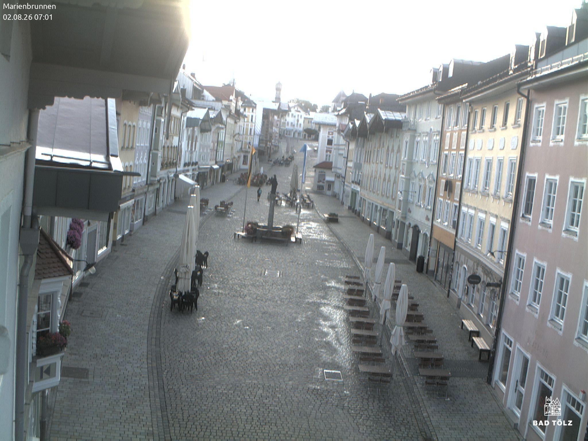 Archiv Foto Webcam Blick auf den Marienbrunnen Bad Tölz