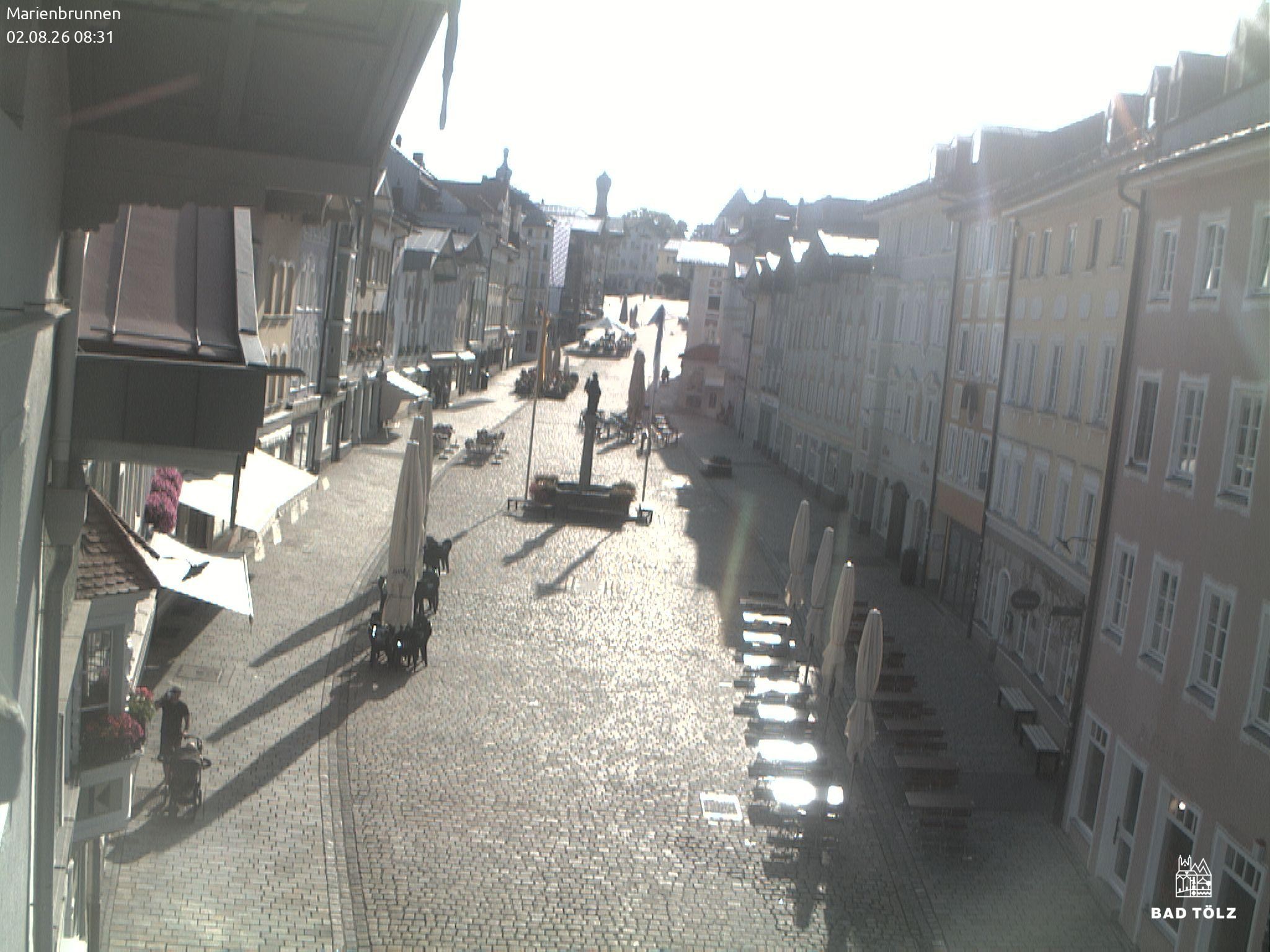 Archiv Foto Webcam Blick auf den Marienbrunnen Bad Tölz