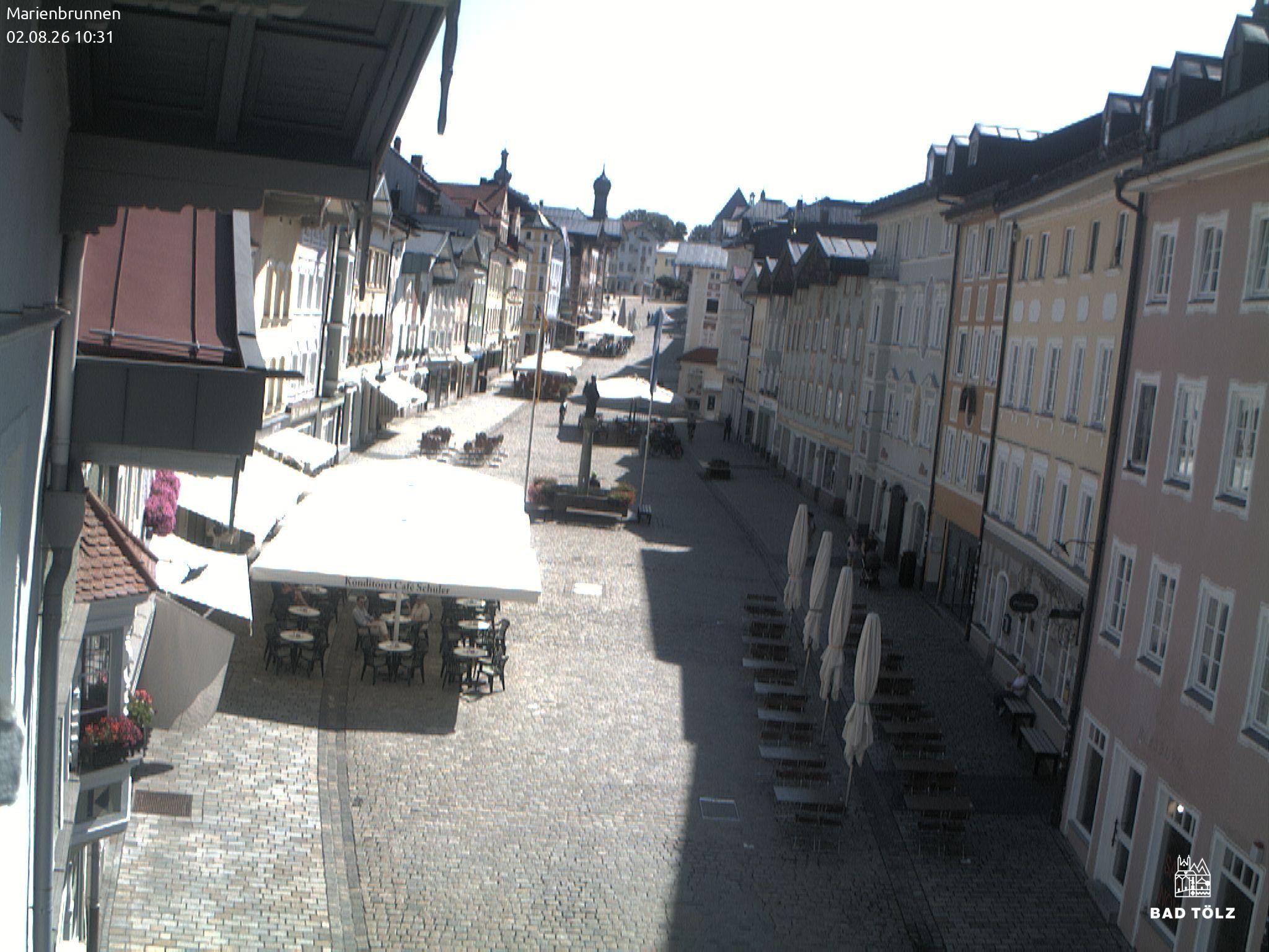 Archiv Foto Webcam Blick auf den Marienbrunnen Bad Tölz
