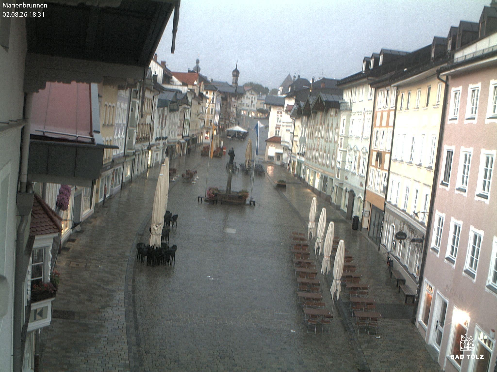 Archiv Foto Webcam Blick auf den Marienbrunnen Bad Tölz
