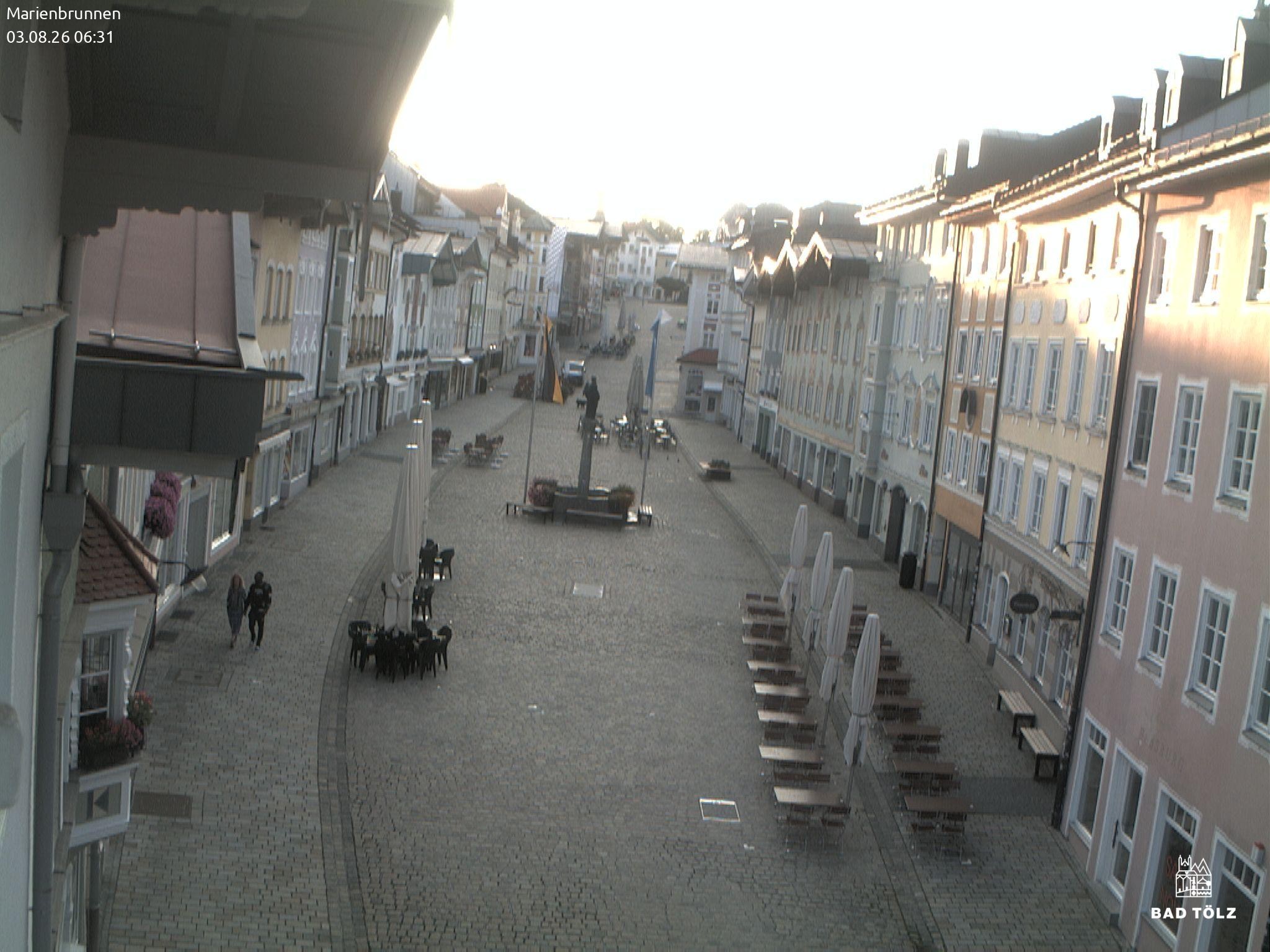 Archiv Foto Webcam Blick auf den Marienbrunnen Bad Tölz