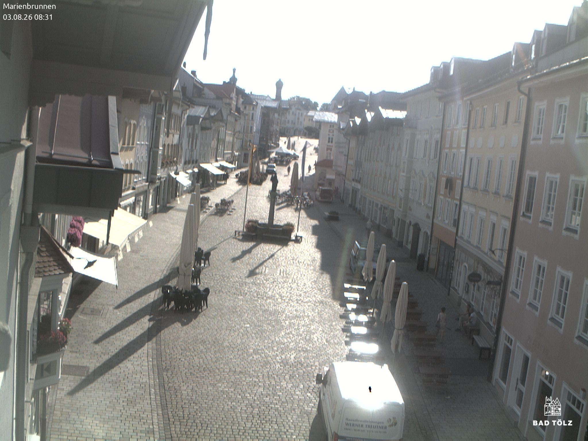 Archiv Foto Webcam Blick auf den Marienbrunnen Bad Tölz