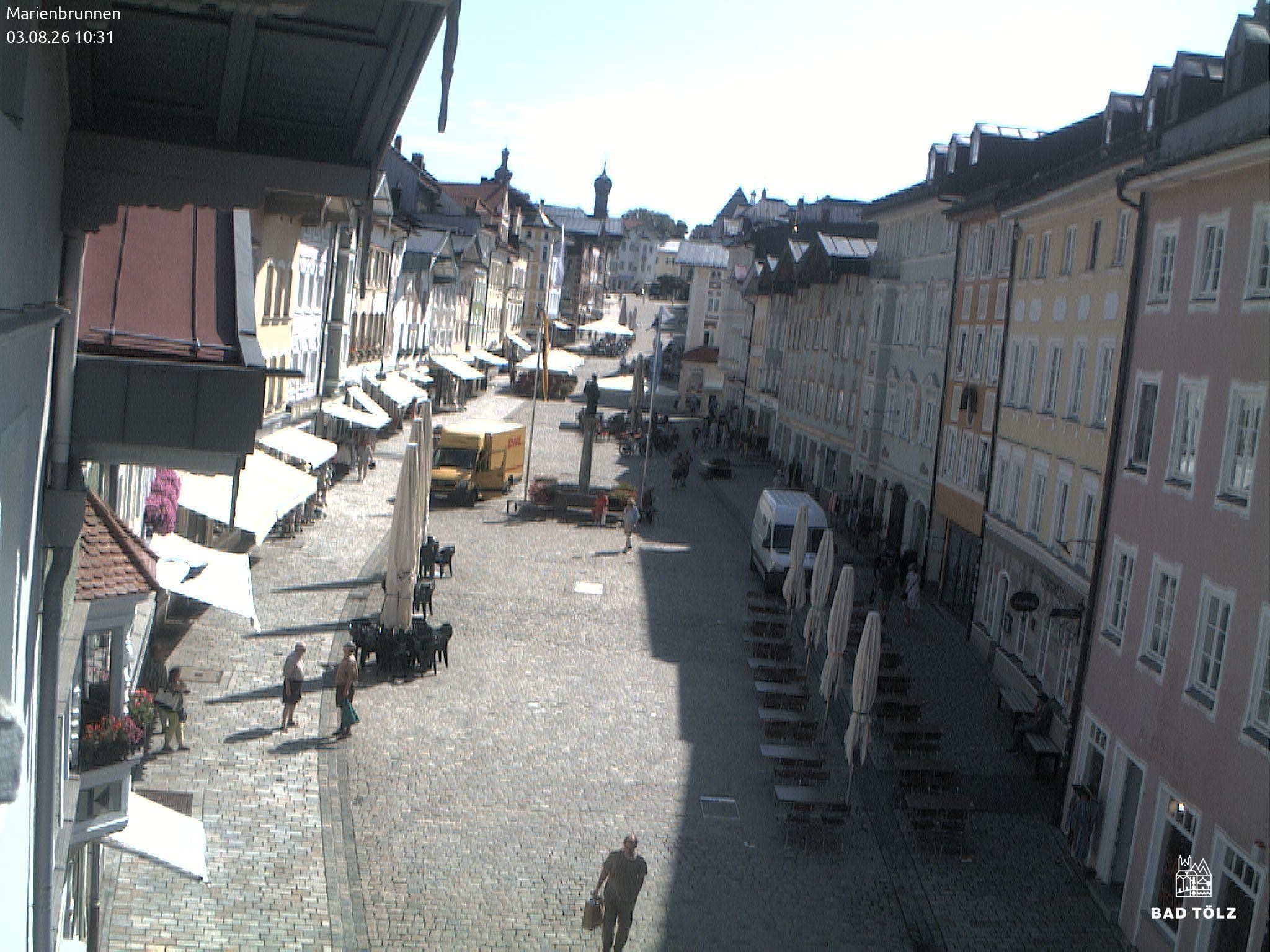 Archiv Foto Webcam Blick auf den Marienbrunnen Bad Tölz