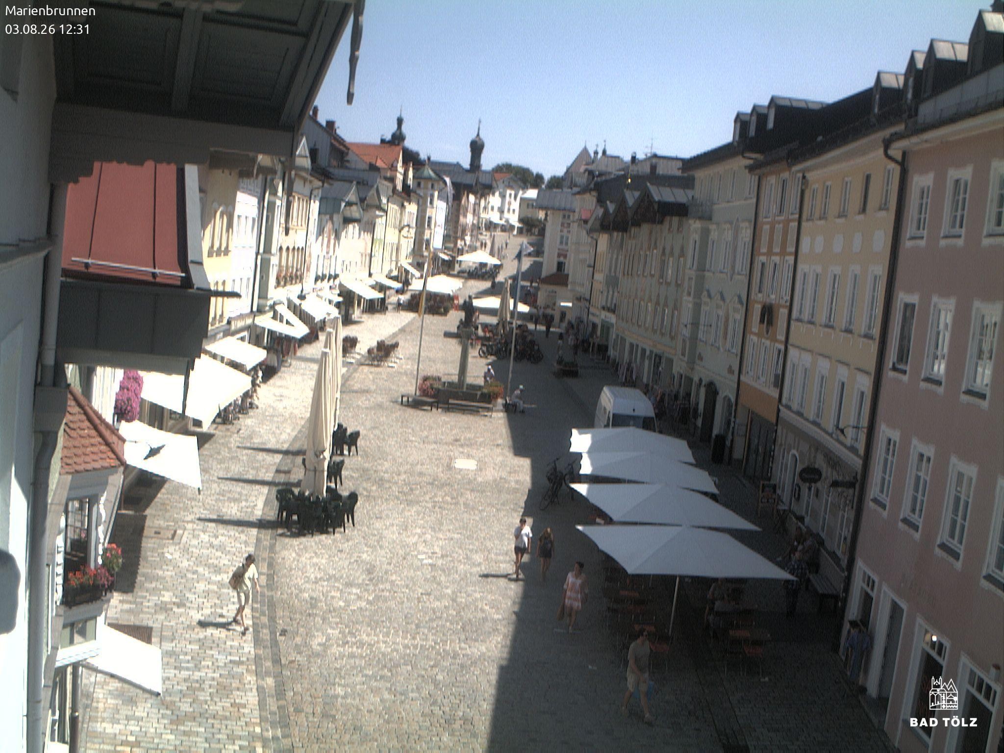 Archiv Foto Webcam Blick auf den Marienbrunnen Bad Tölz