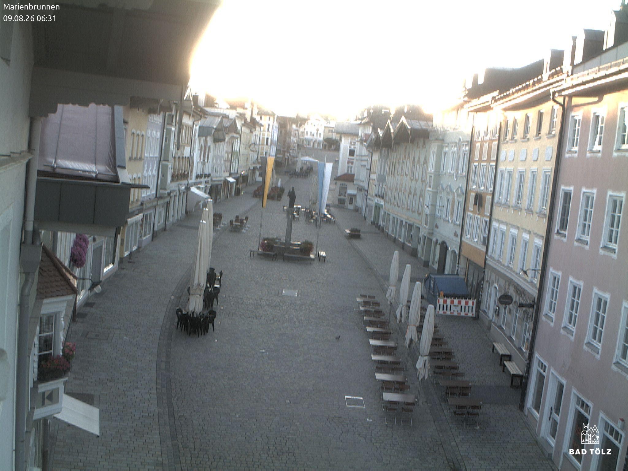Archiv Foto Webcam Blick auf den Marienbrunnen Bad Tölz