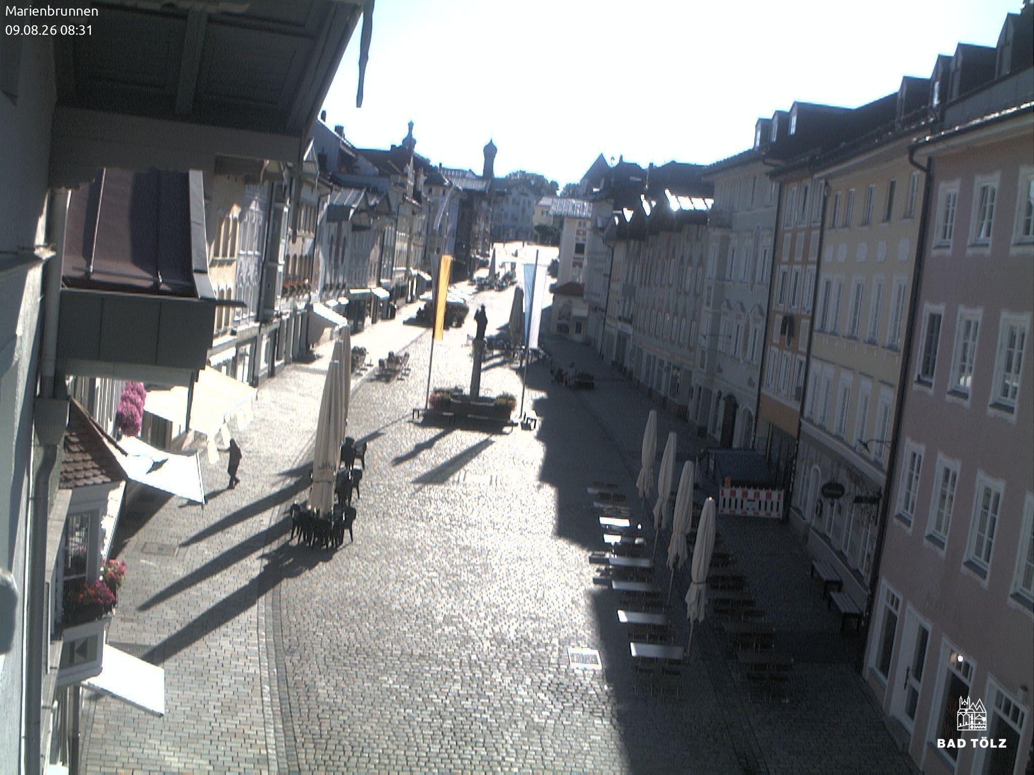 Archiv Foto Webcam Blick auf den Marienbrunnen Bad Tölz