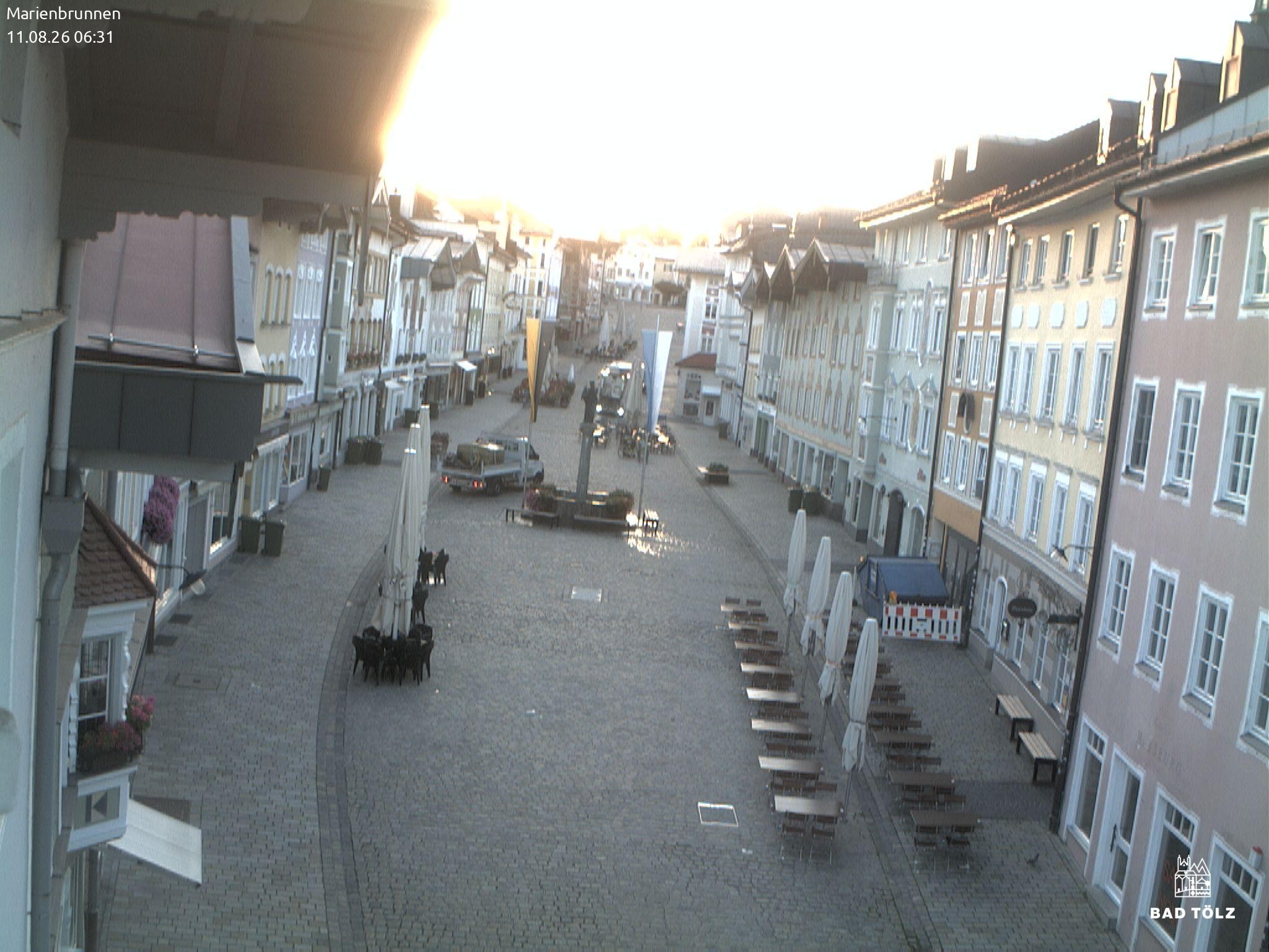 Archiv Foto Webcam Blick auf den Marienbrunnen Bad Tölz