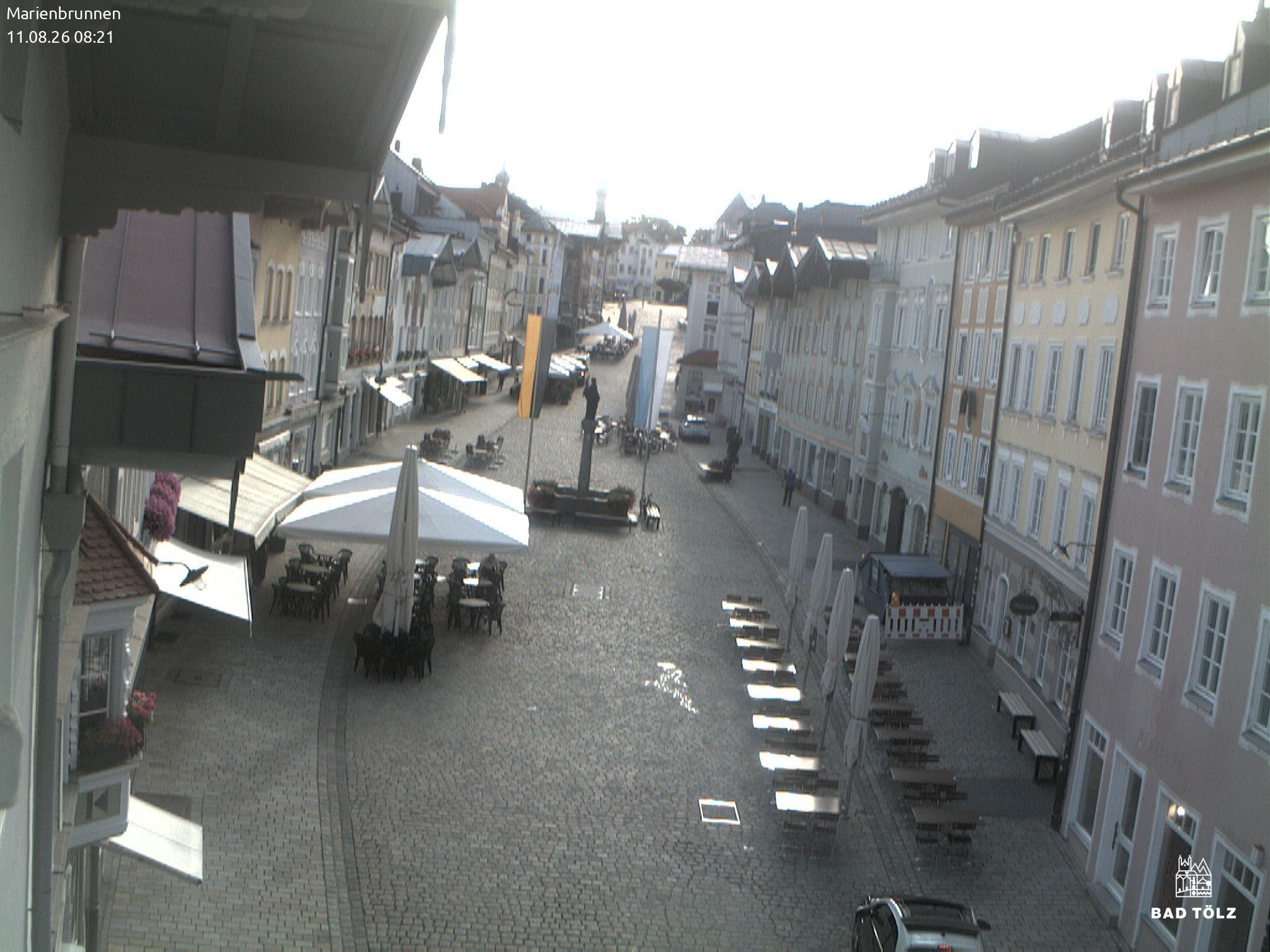 Archiv Foto Webcam Blick auf den Marienbrunnen Bad Tölz
