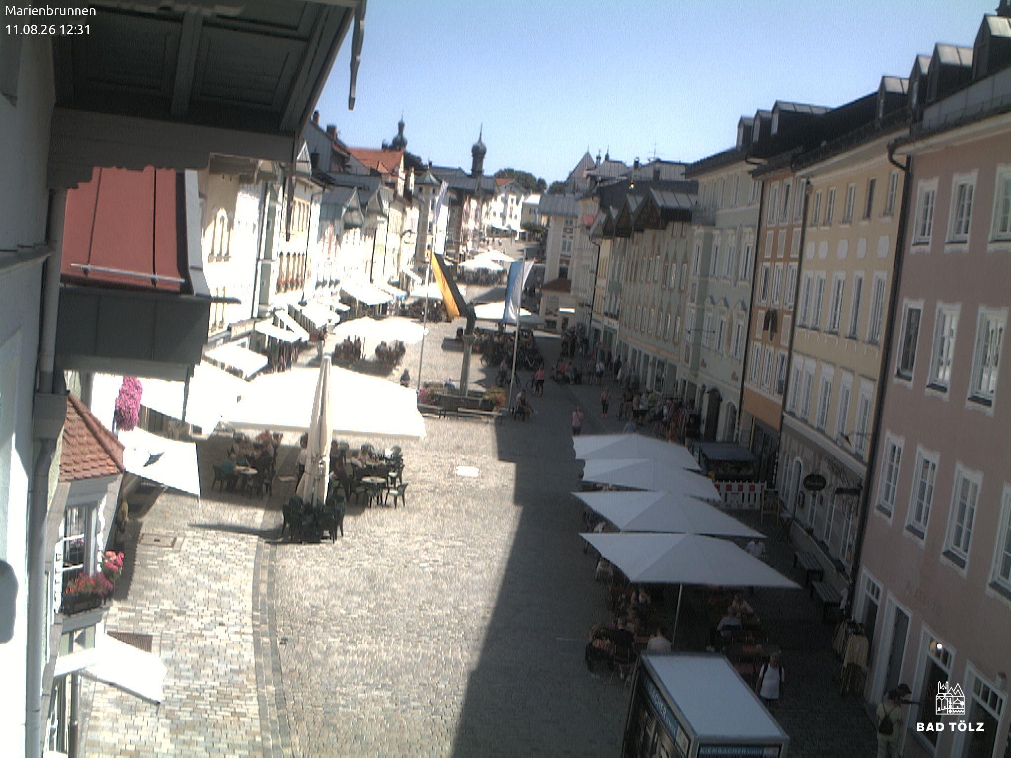 Archiv Foto Webcam Blick auf den Marienbrunnen Bad Tölz