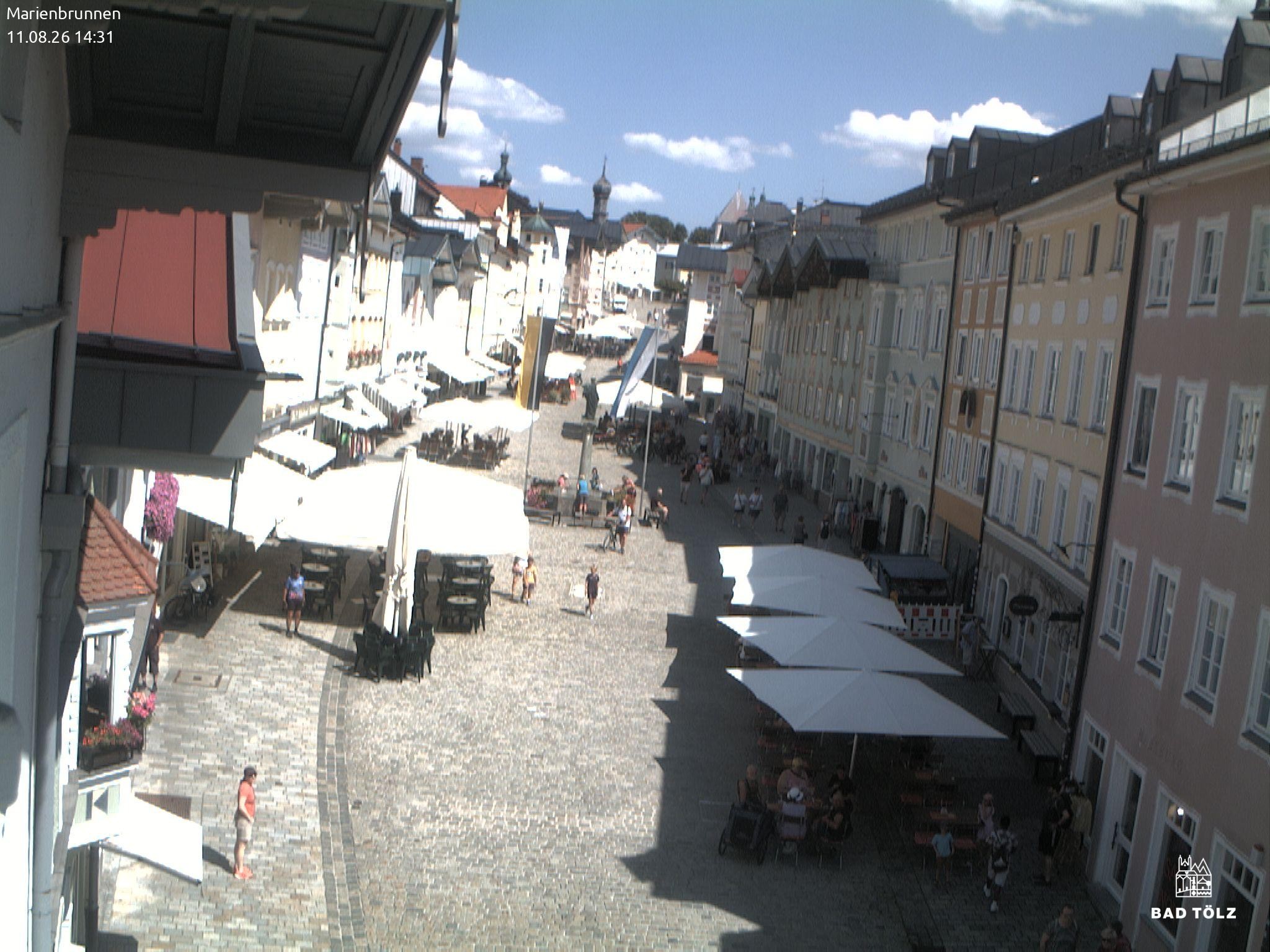 Archiv Foto Webcam Blick auf den Marienbrunnen Bad Tölz