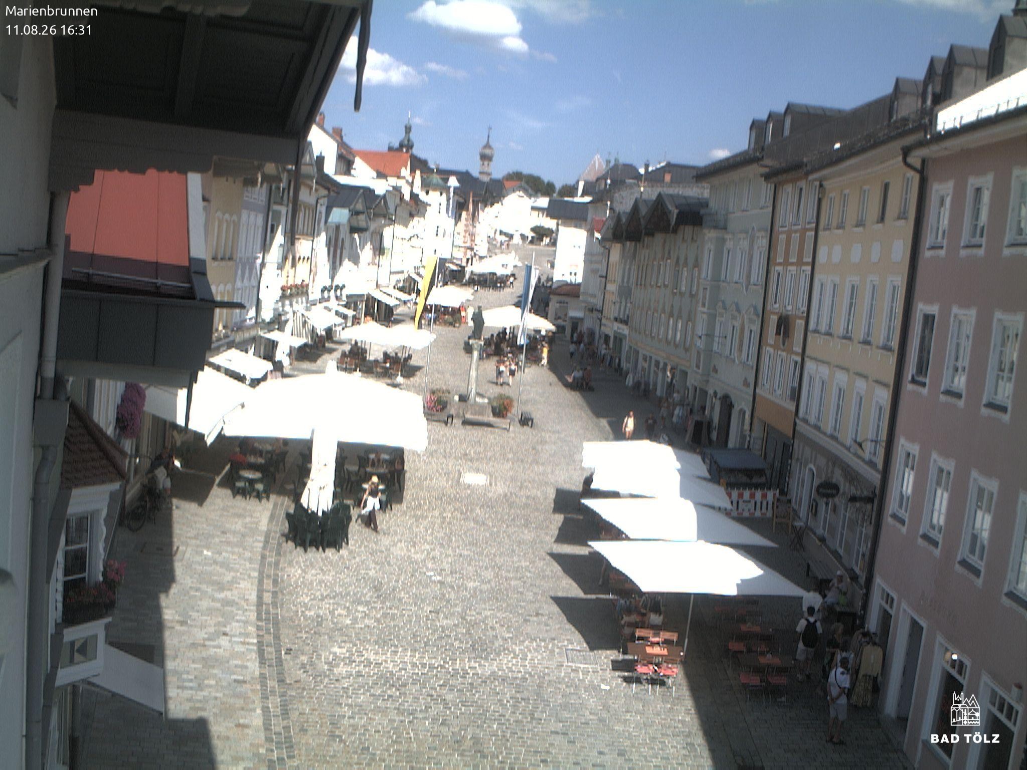 Archiv Foto Webcam Blick auf den Marienbrunnen Bad Tölz