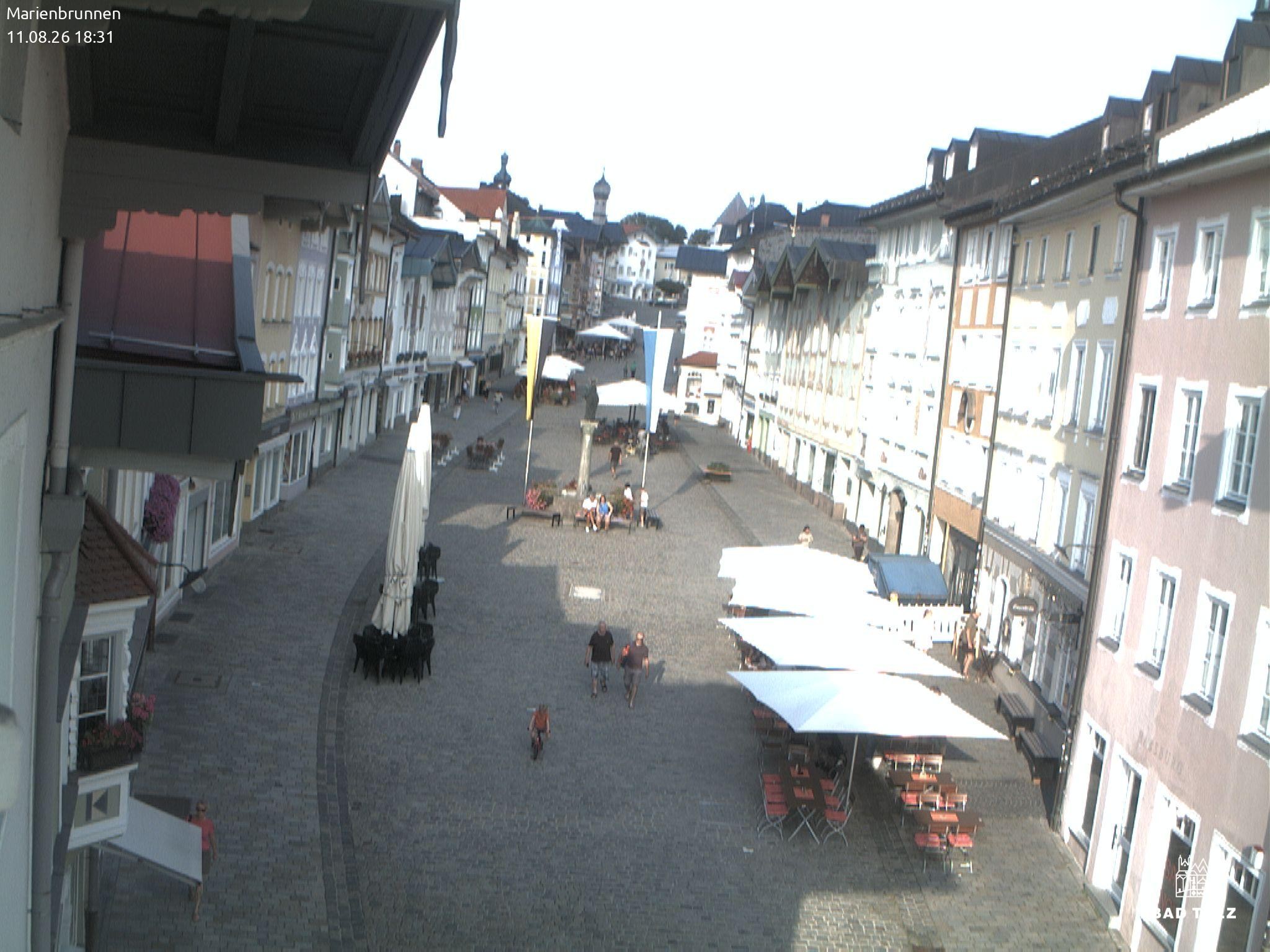 Archiv Foto Webcam Blick auf den Marienbrunnen Bad Tölz