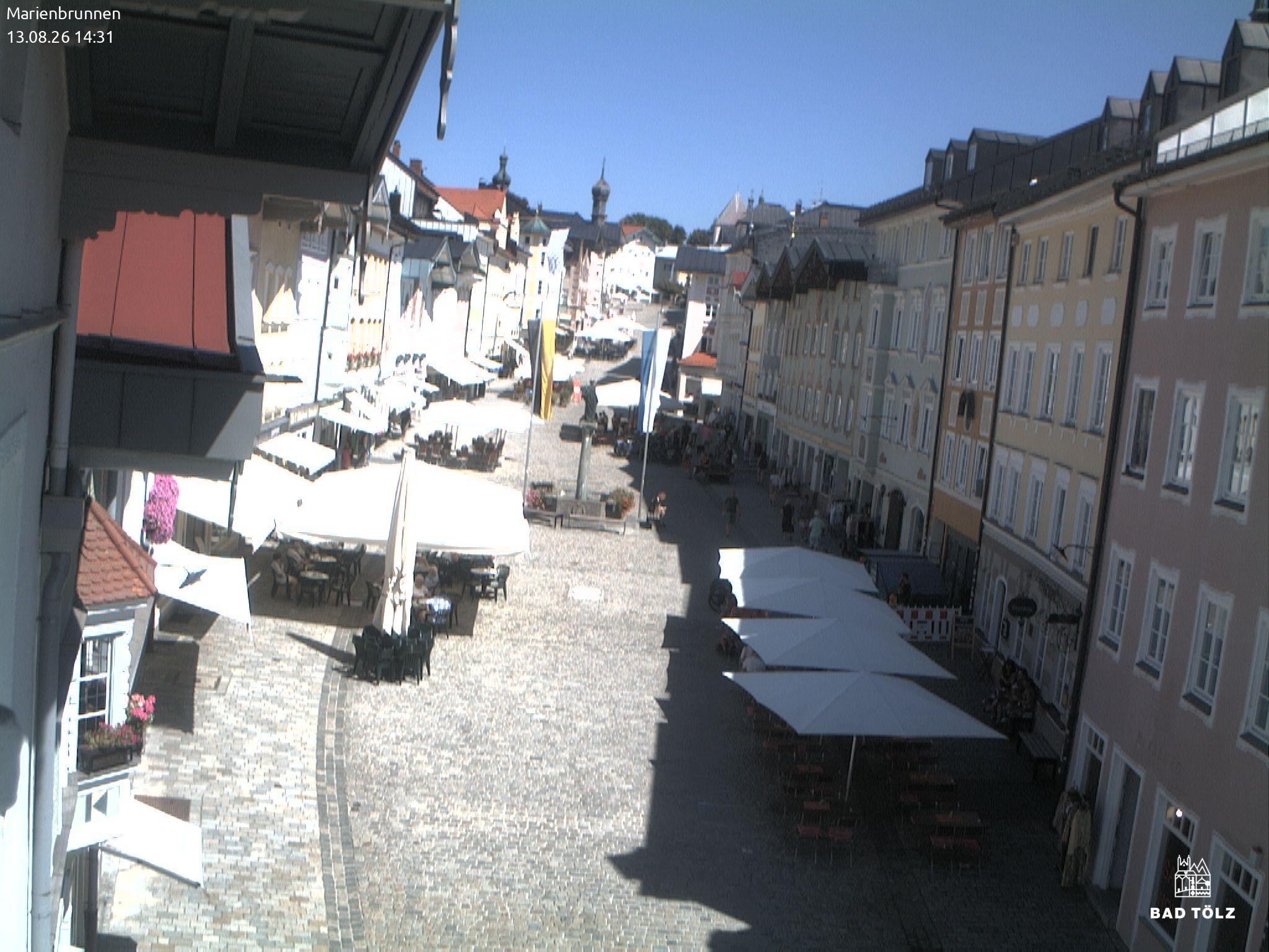 Archiv Foto Webcam Blick auf den Marienbrunnen Bad Tölz