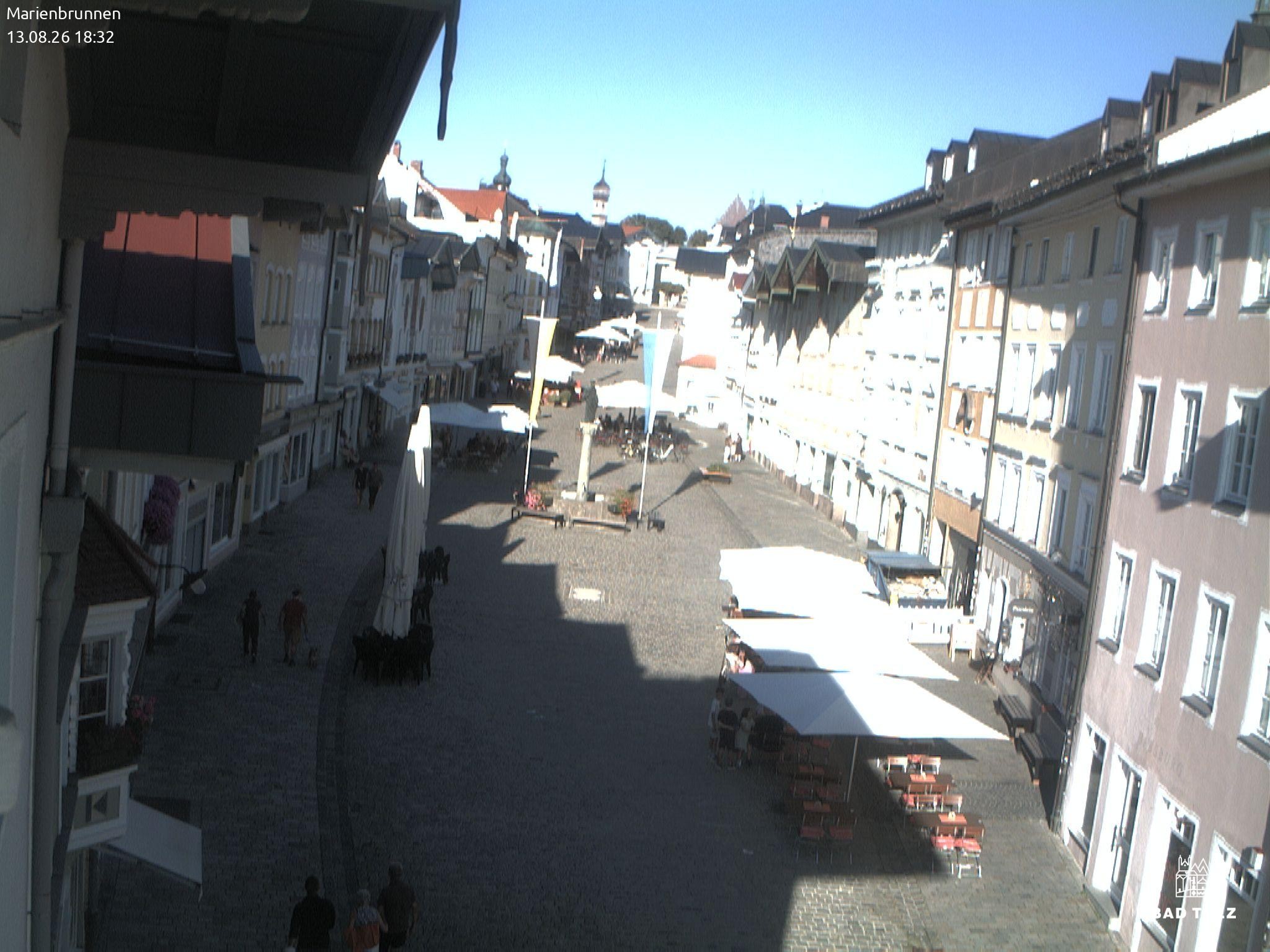 Archiv Foto Webcam Blick auf den Marienbrunnen Bad Tölz