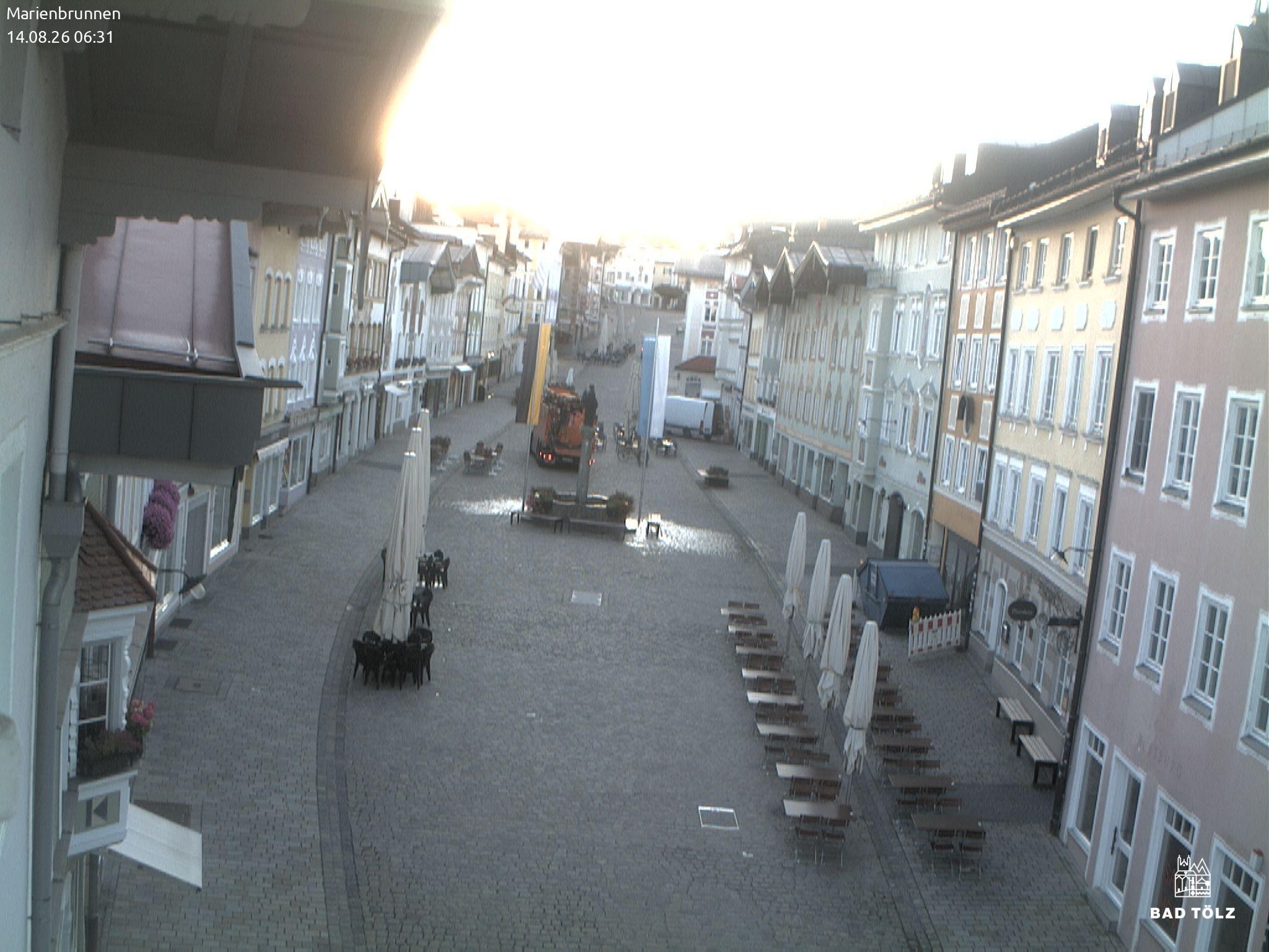 Archiv Foto Webcam Blick auf den Marienbrunnen Bad Tölz