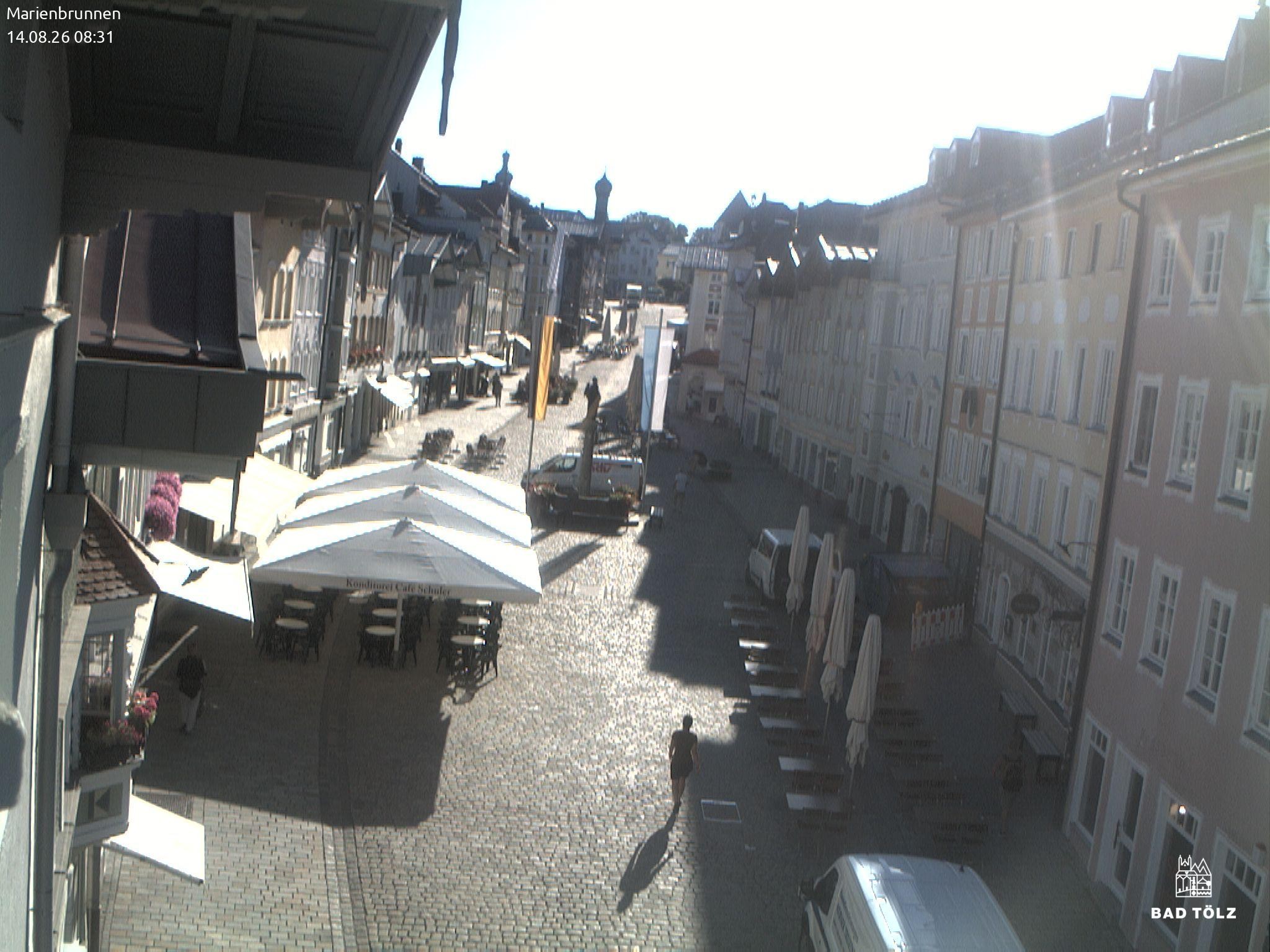 Archiv Foto Webcam Blick auf den Marienbrunnen Bad Tölz