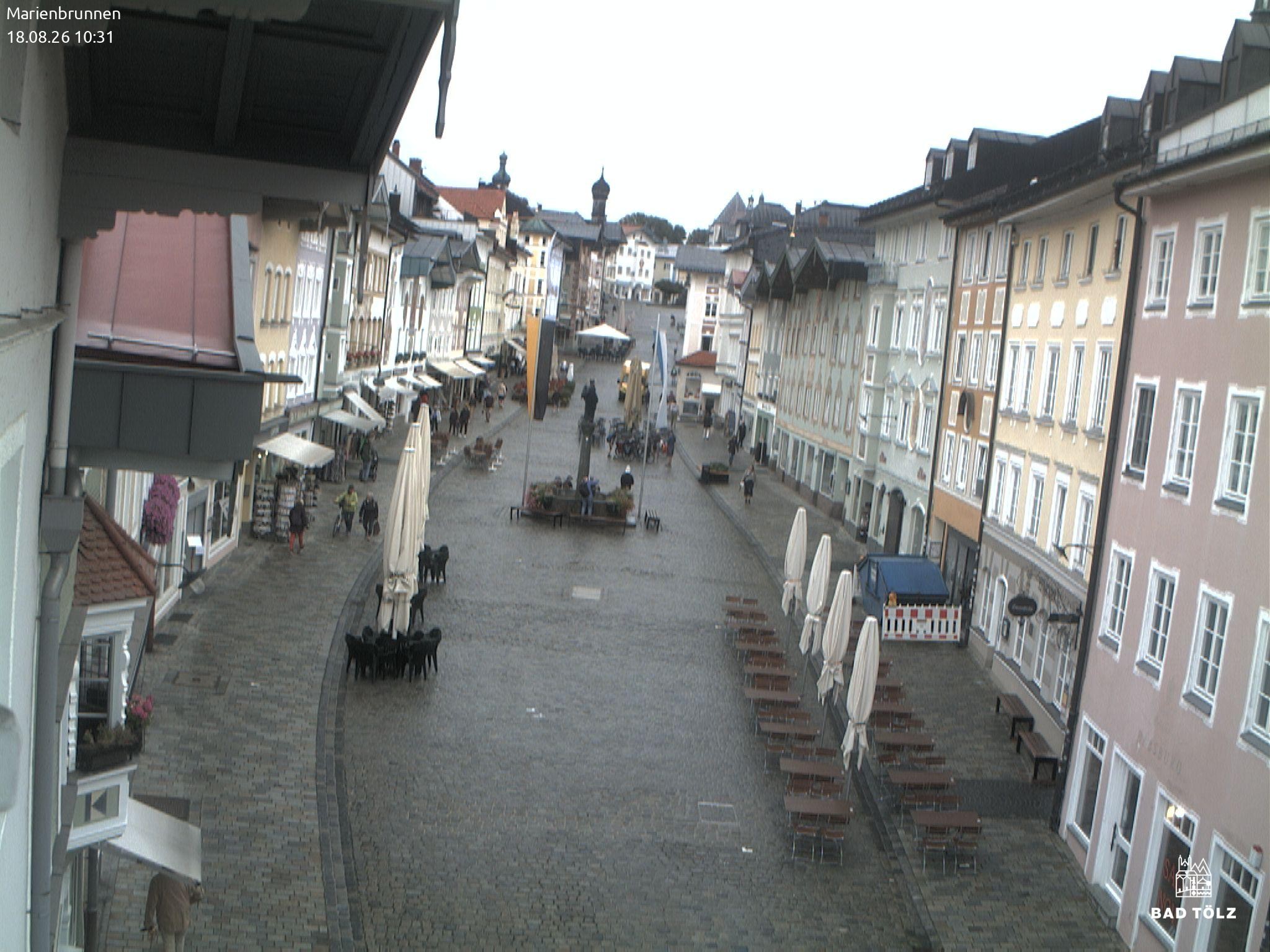Archiv Foto Webcam Blick auf den Marienbrunnen Bad Tölz
