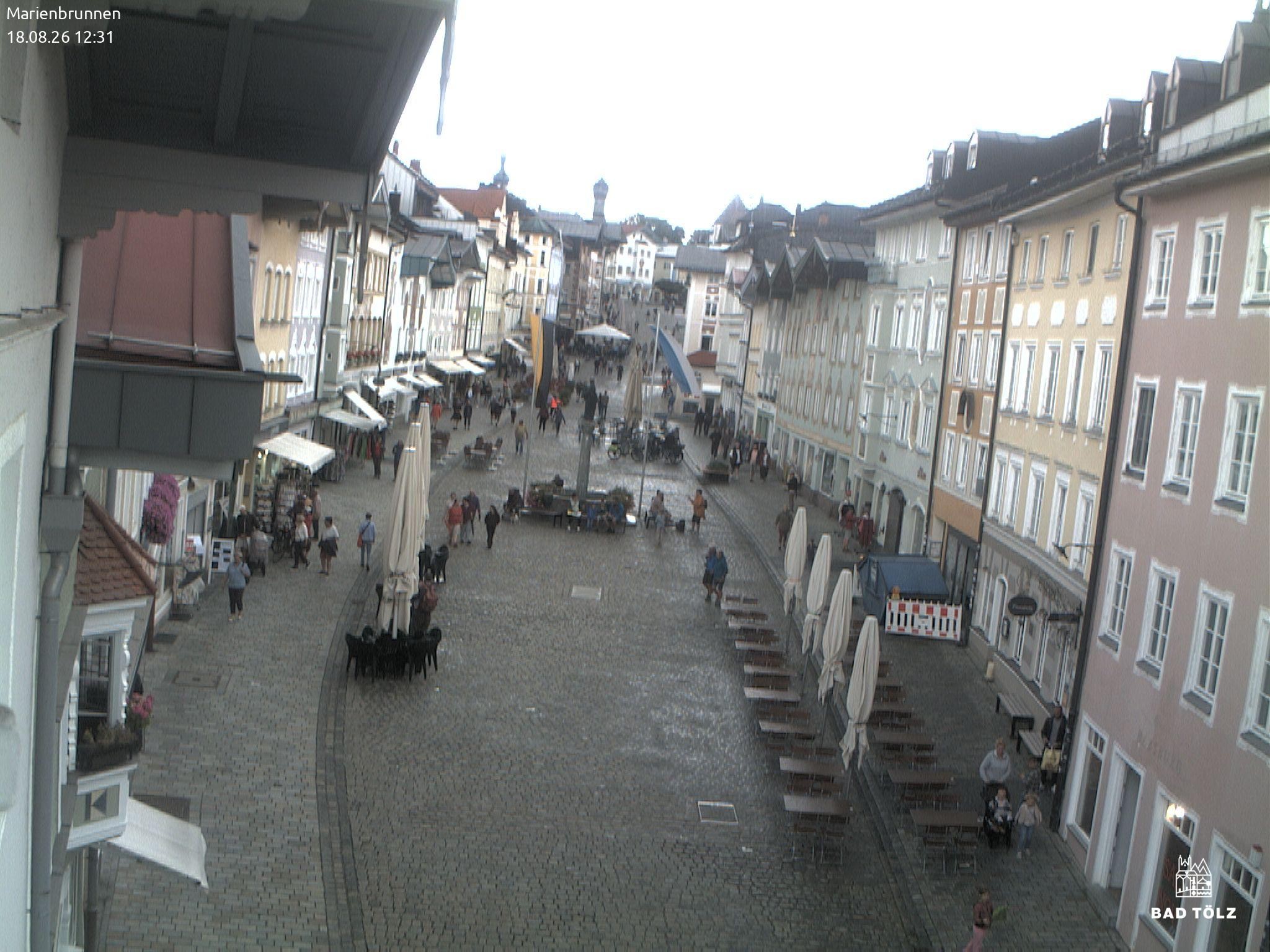 Archiv Foto Webcam Blick auf den Marienbrunnen Bad Tölz