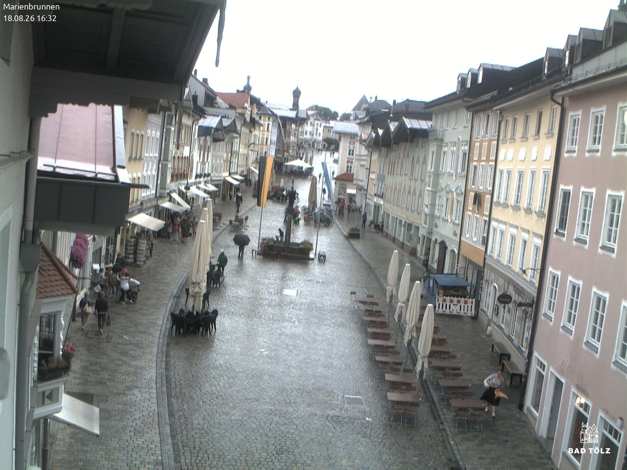 Archiv Foto Webcam Blick auf den Marienbrunnen Bad Tölz