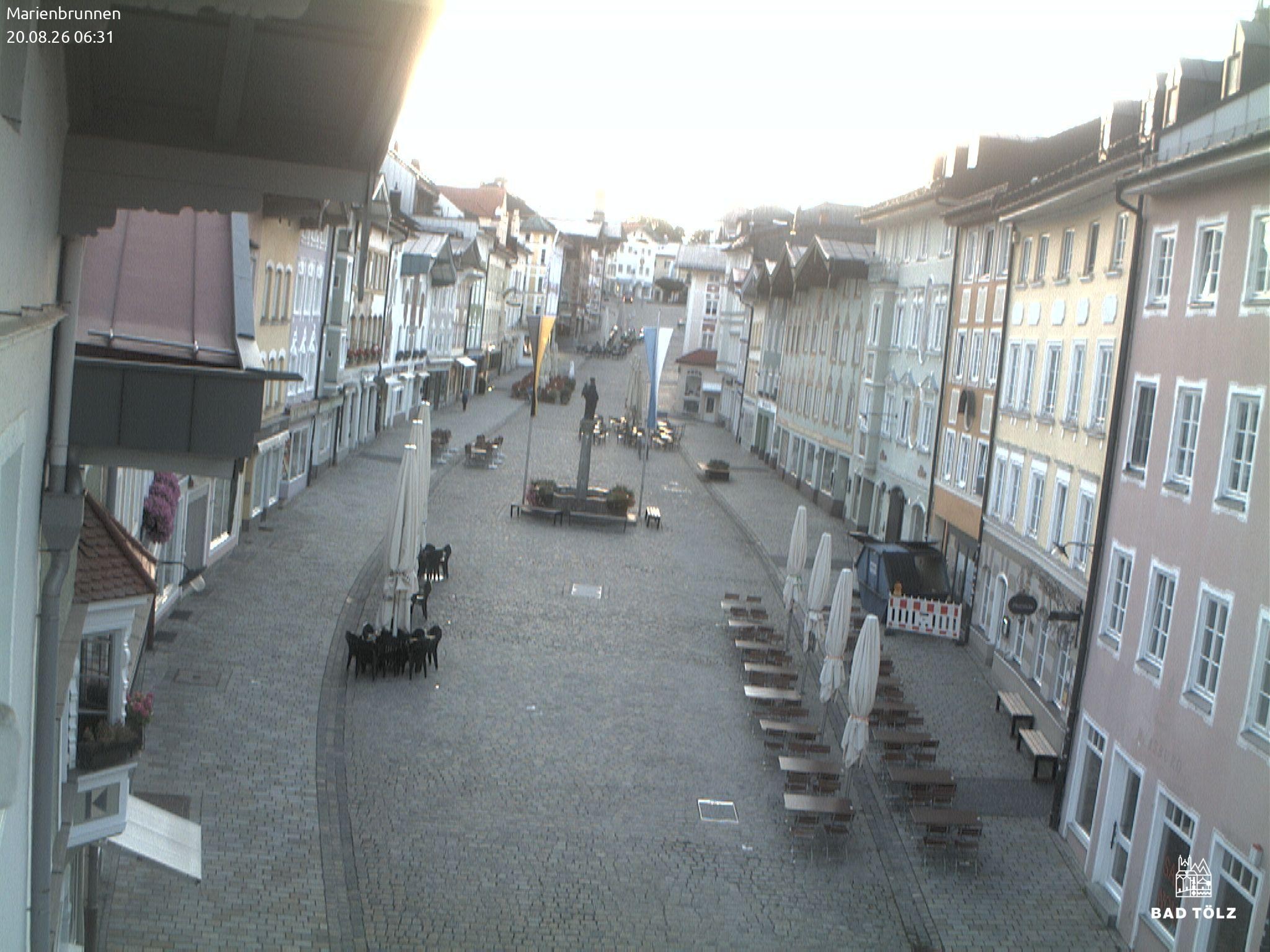 Archiv Foto Webcam Blick auf den Marienbrunnen Bad Tölz