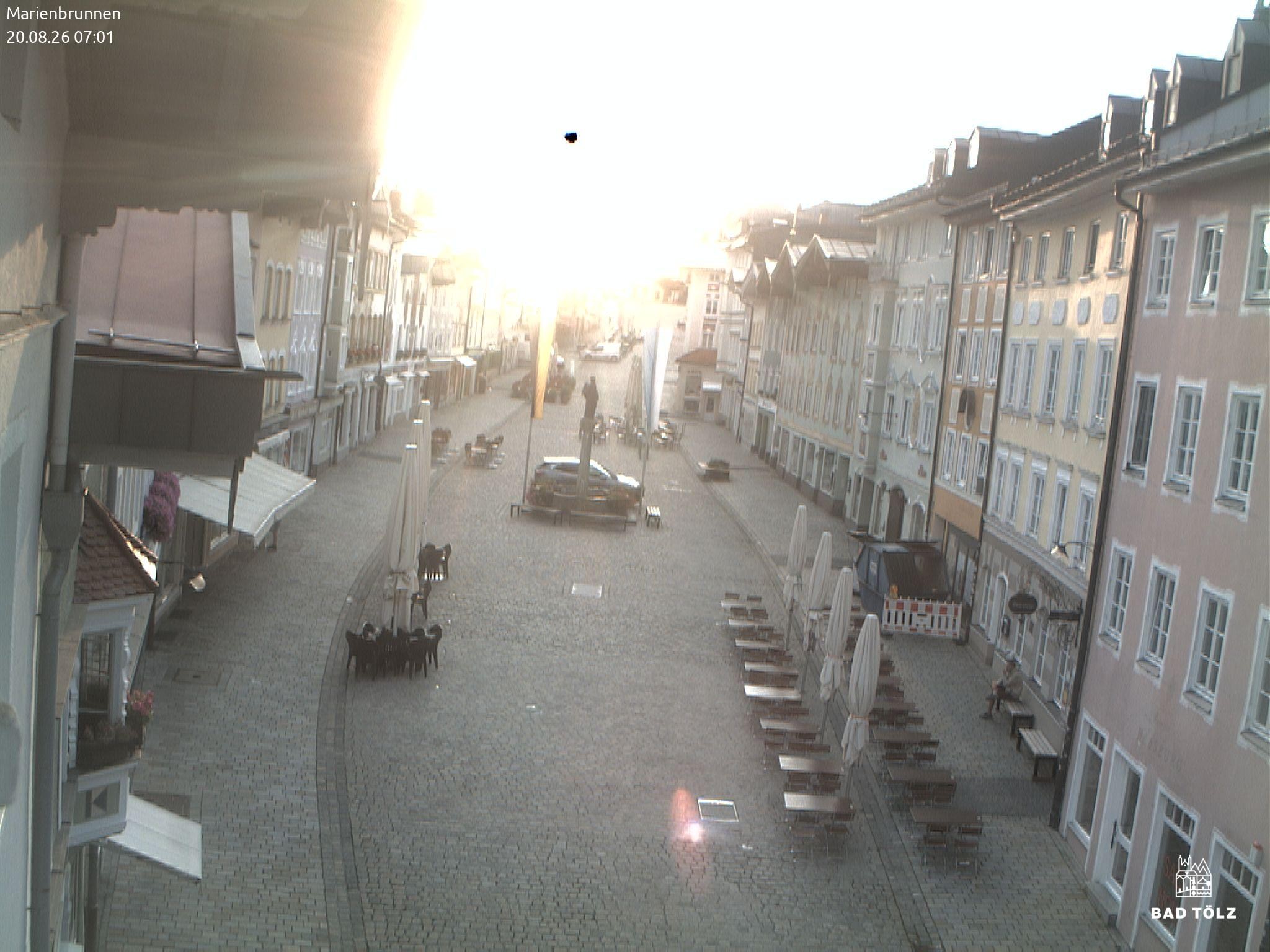 Archiv Foto Webcam Blick auf den Marienbrunnen Bad Tölz