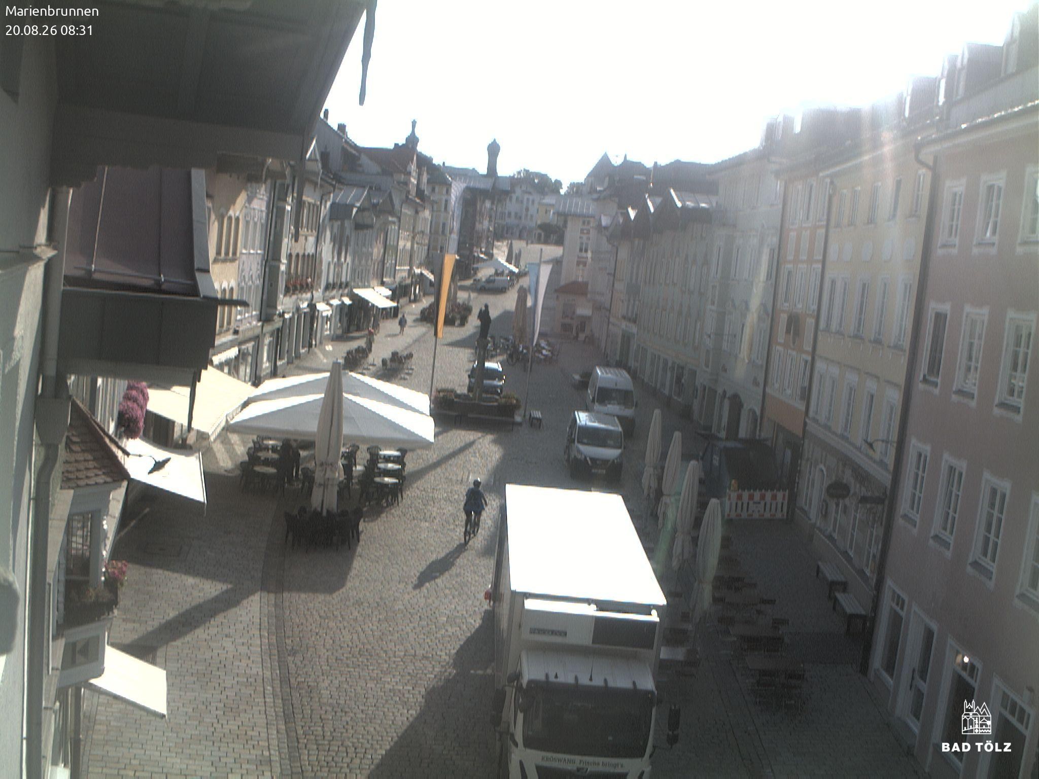 Archiv Foto Webcam Blick auf den Marienbrunnen Bad Tölz