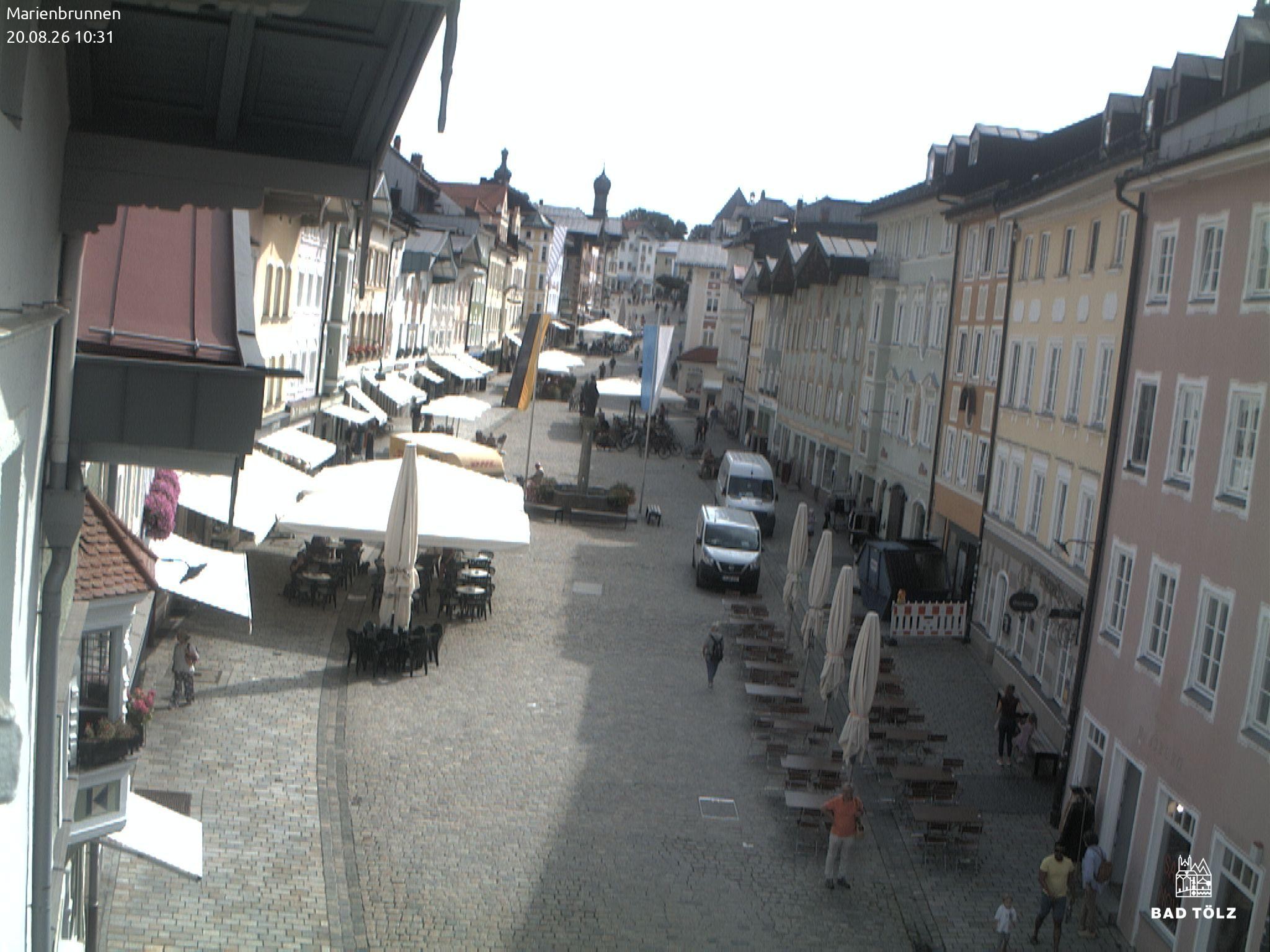 Archiv Foto Webcam Blick auf den Marienbrunnen Bad Tölz