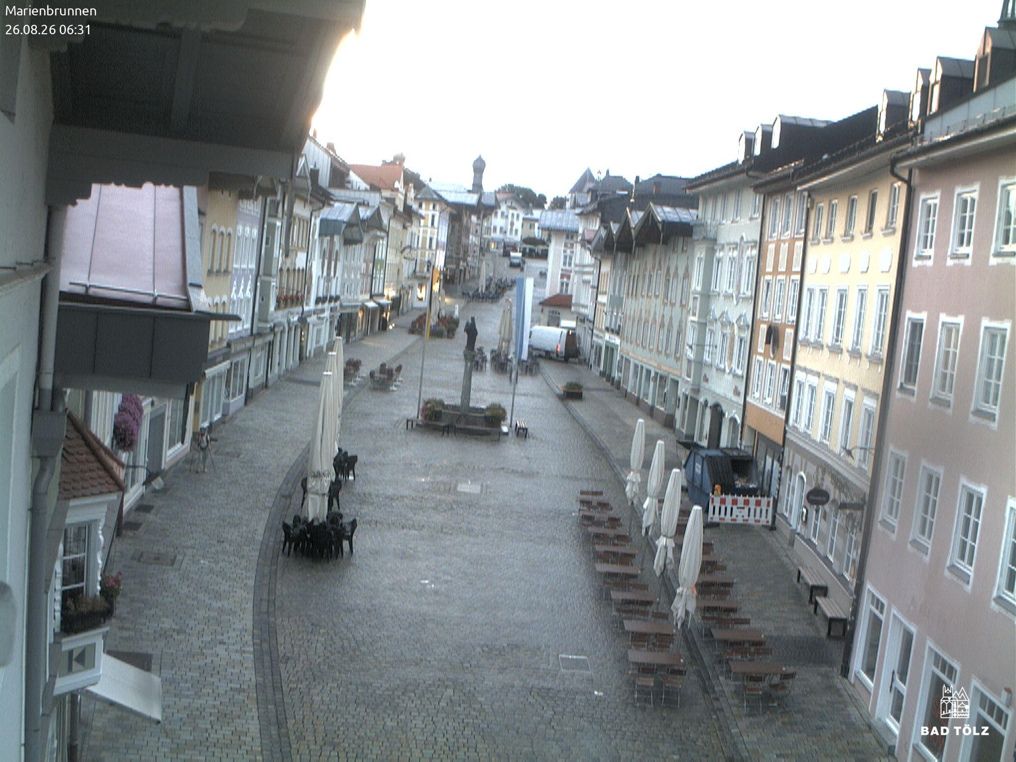 Archiv Foto Webcam Blick auf den Marienbrunnen Bad Tölz