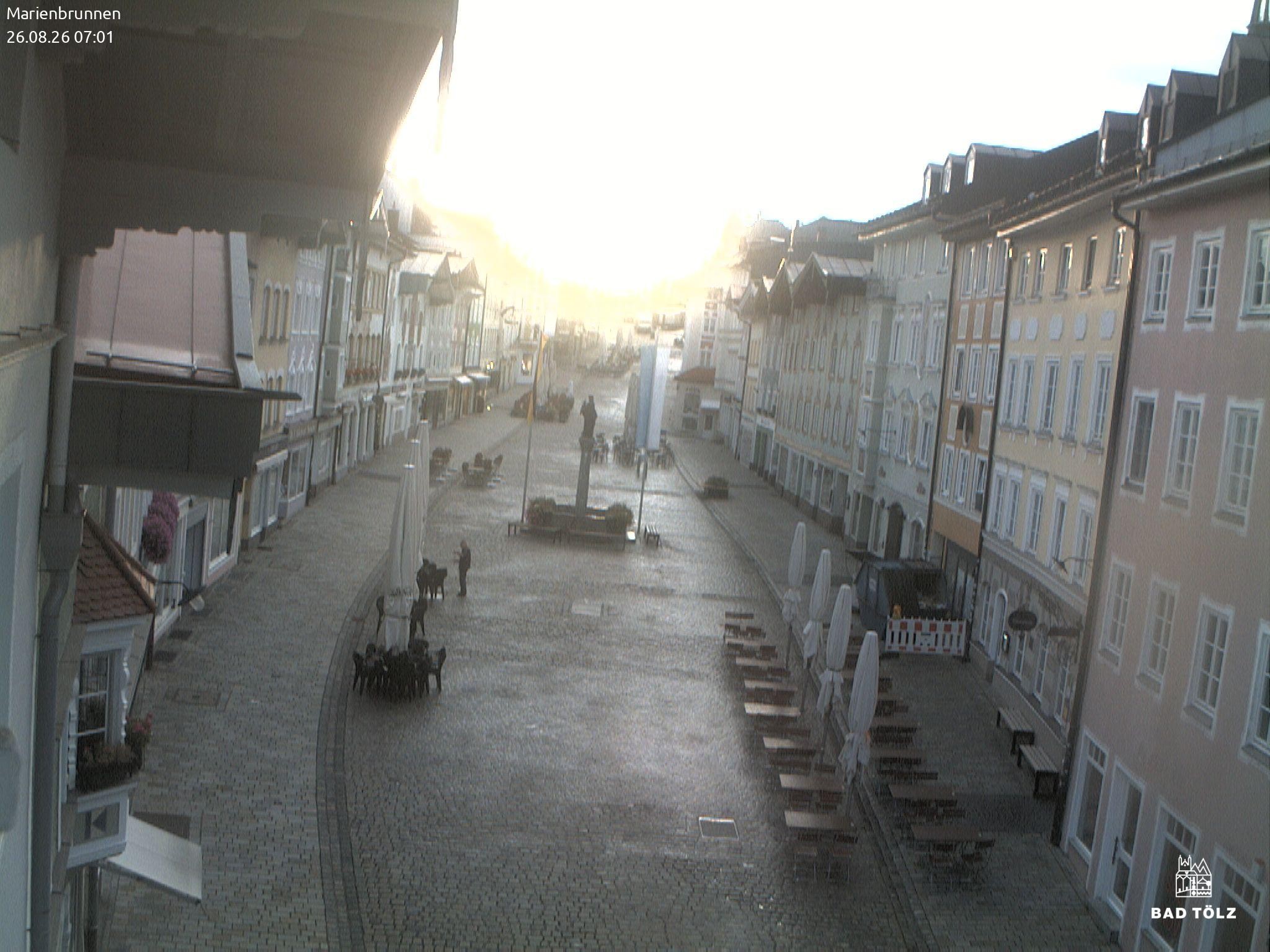 Archiv Foto Webcam Blick auf den Marienbrunnen Bad Tölz