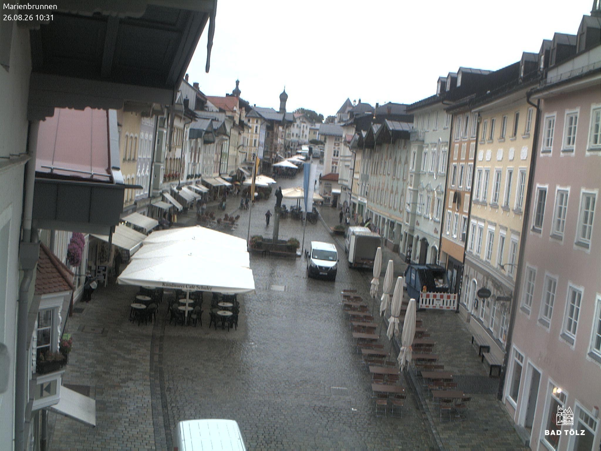 Archiv Foto Webcam Blick auf den Marienbrunnen Bad Tölz