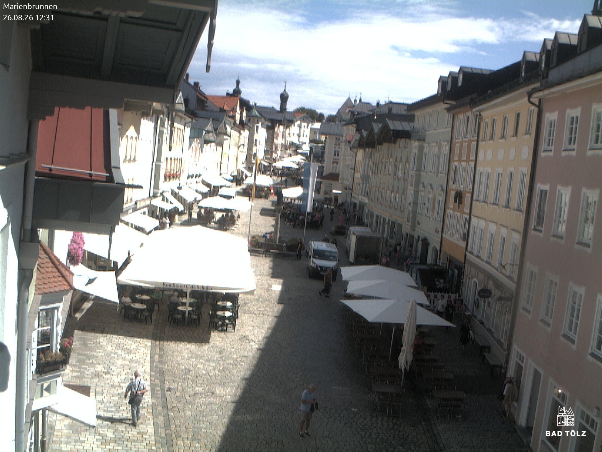 Archiv Foto Webcam Blick auf den Marienbrunnen Bad Tölz