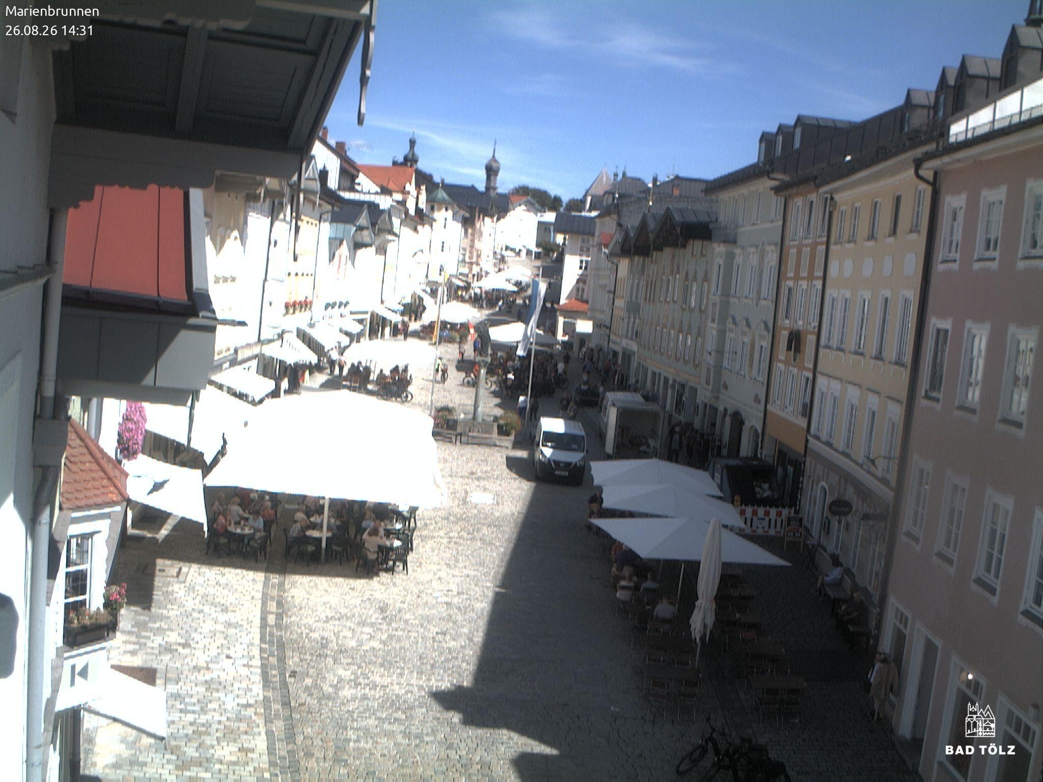 Archiv Foto Webcam Blick auf den Marienbrunnen Bad Tölz