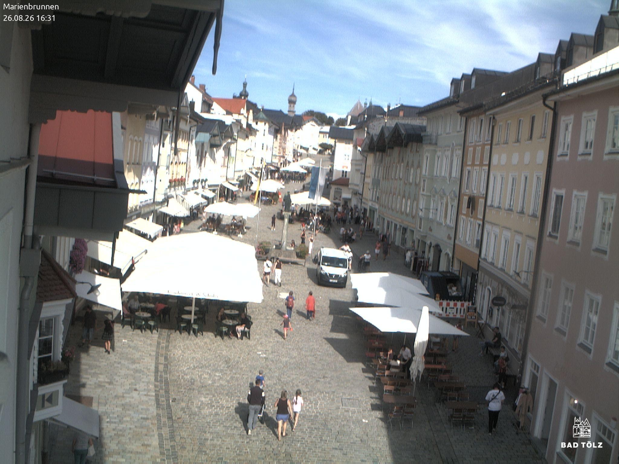 Archiv Foto Webcam Blick auf den Marienbrunnen Bad Tölz