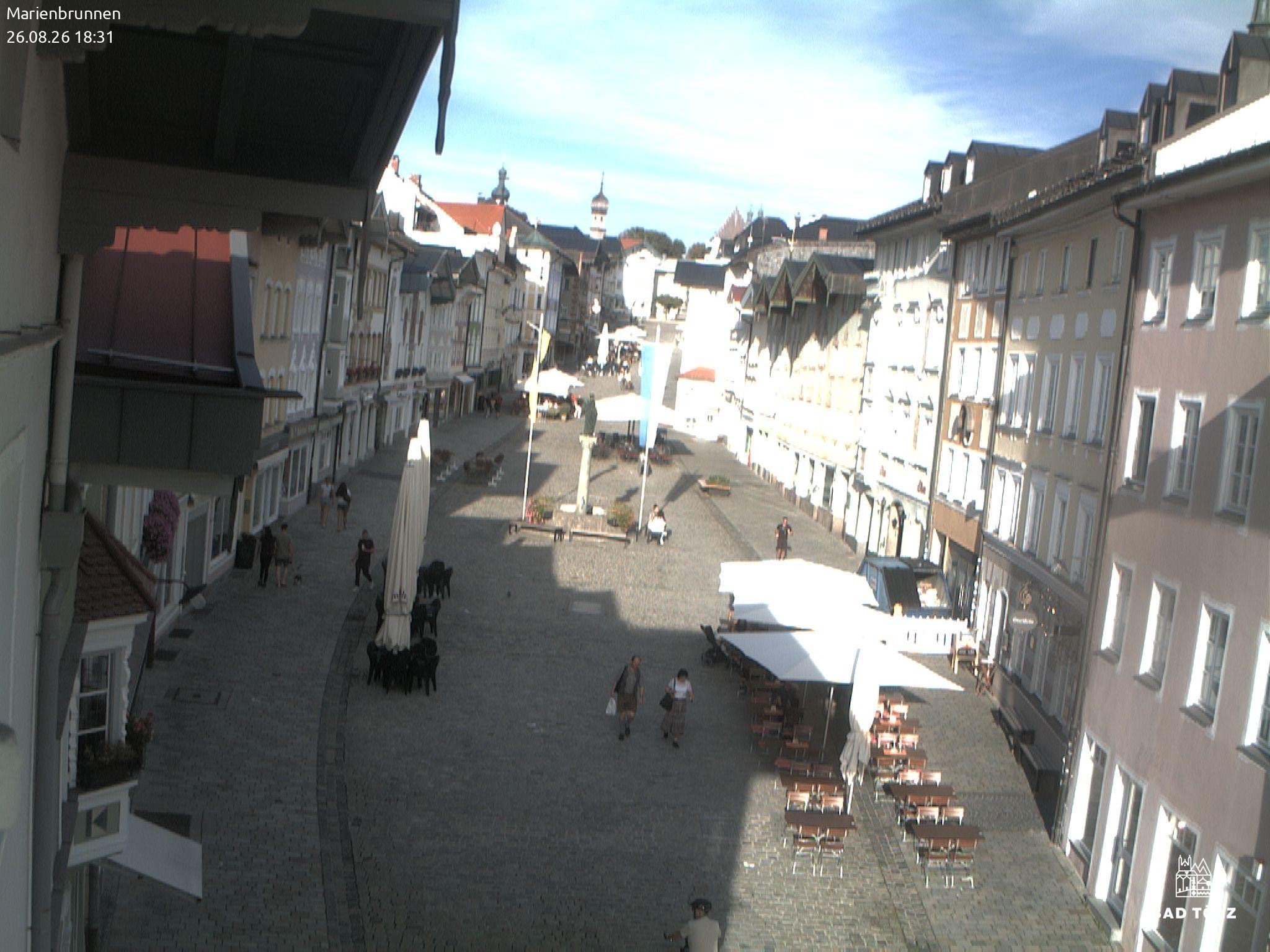 Archiv Foto Webcam Blick auf den Marienbrunnen Bad Tölz