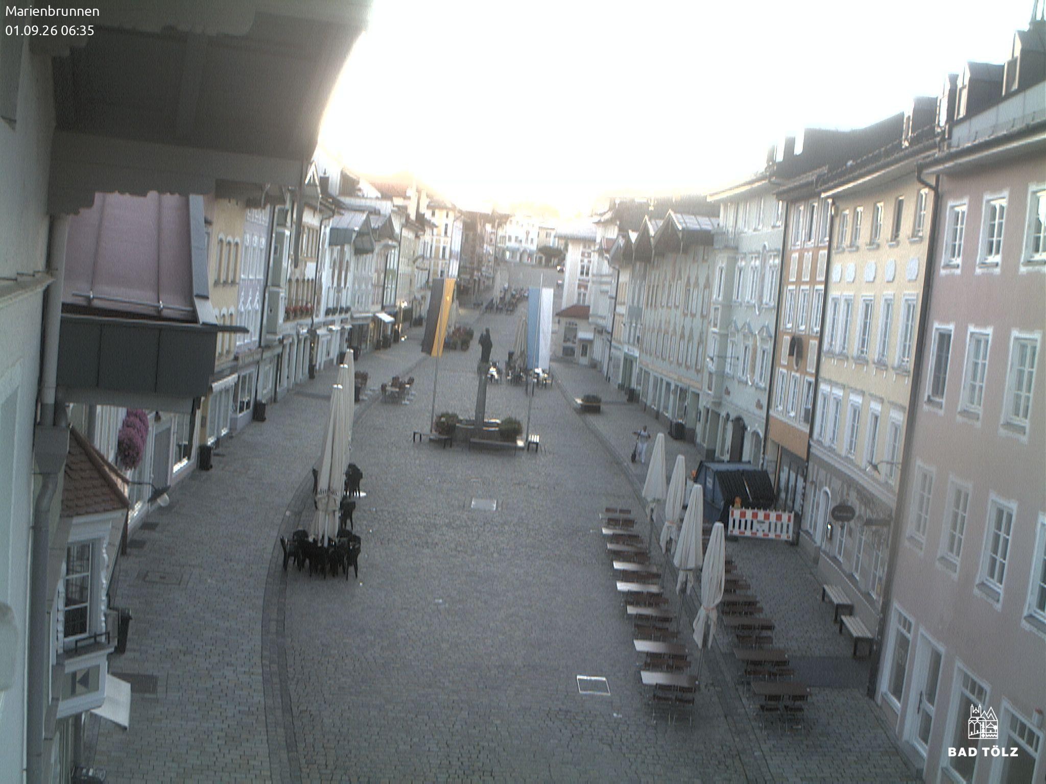 Archiv Foto Webcam Blick auf den Marienbrunnen Bad Tölz