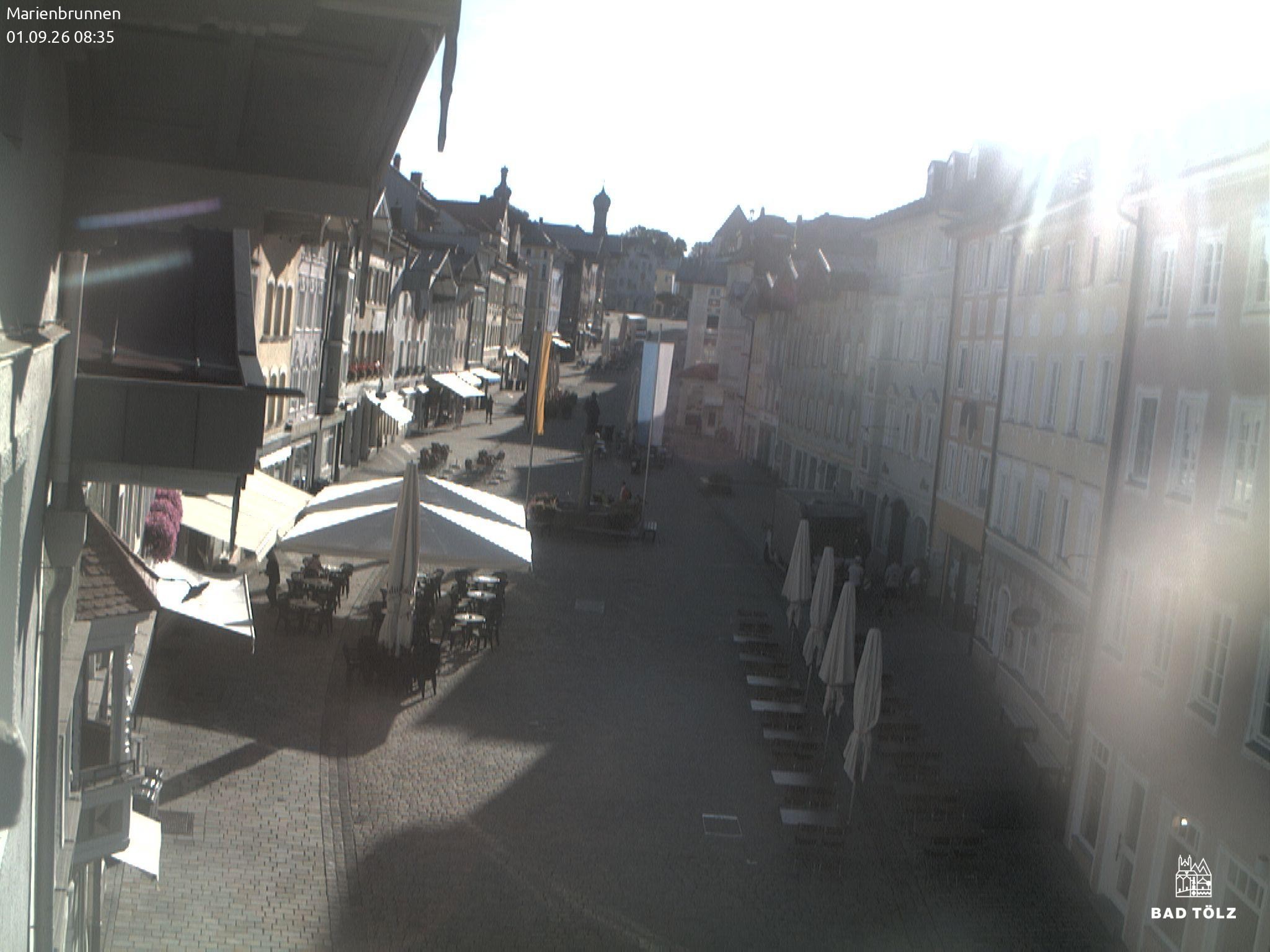 Archiv Foto Webcam Blick auf den Marienbrunnen Bad Tölz