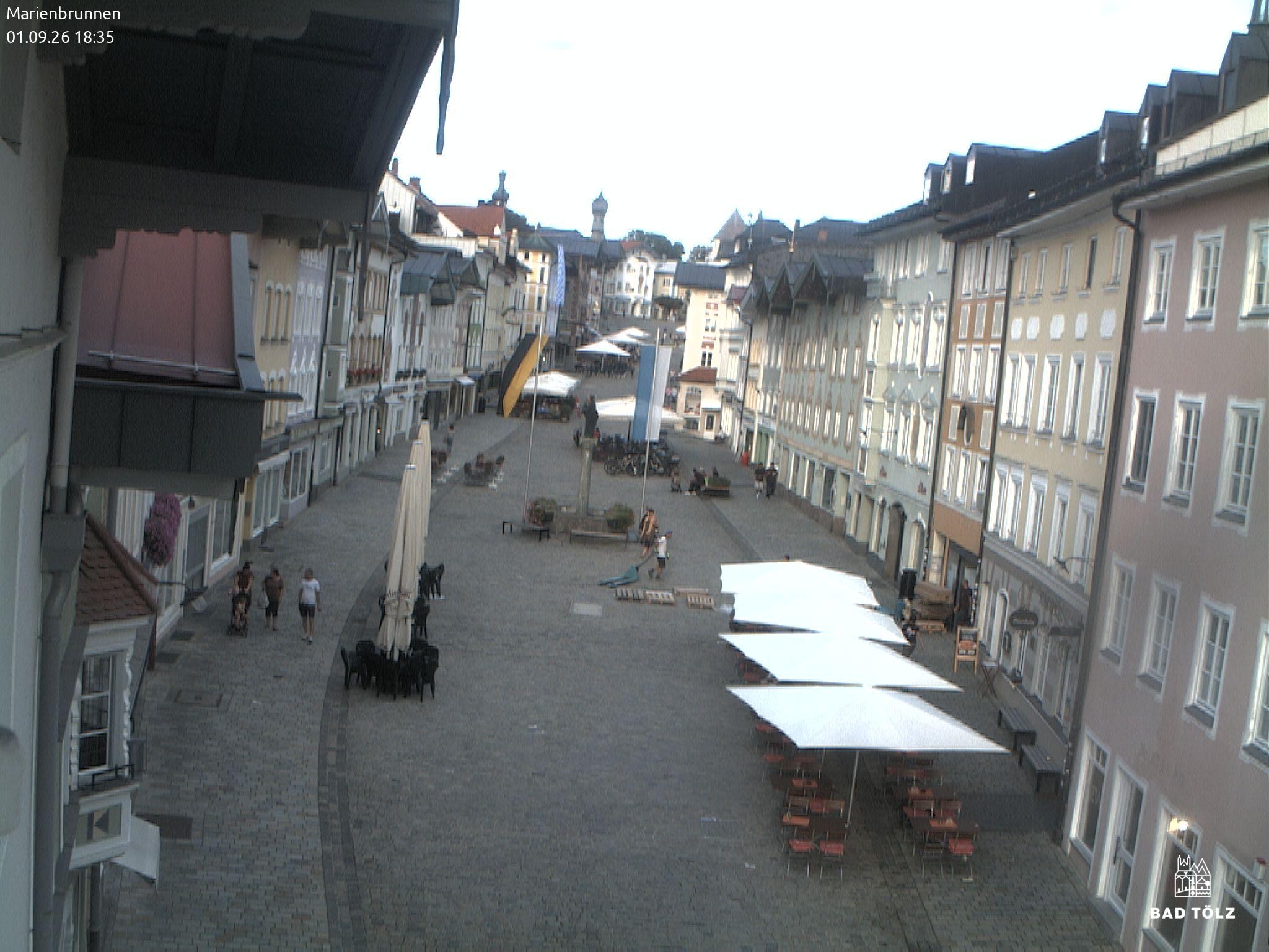 Archiv Foto Webcam Blick auf den Marienbrunnen Bad Tölz